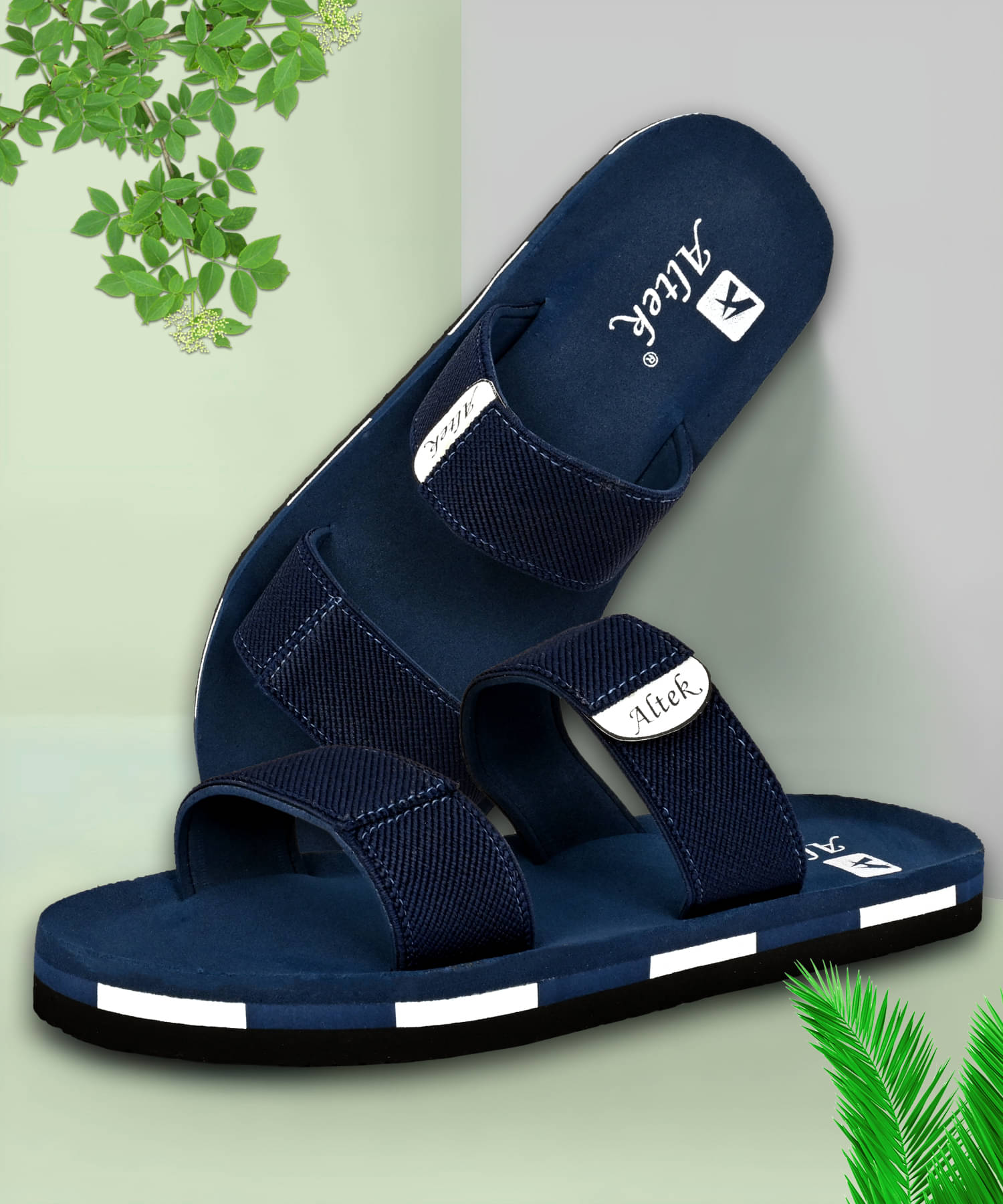     			Altek Navy Men's Slide Flip Flop