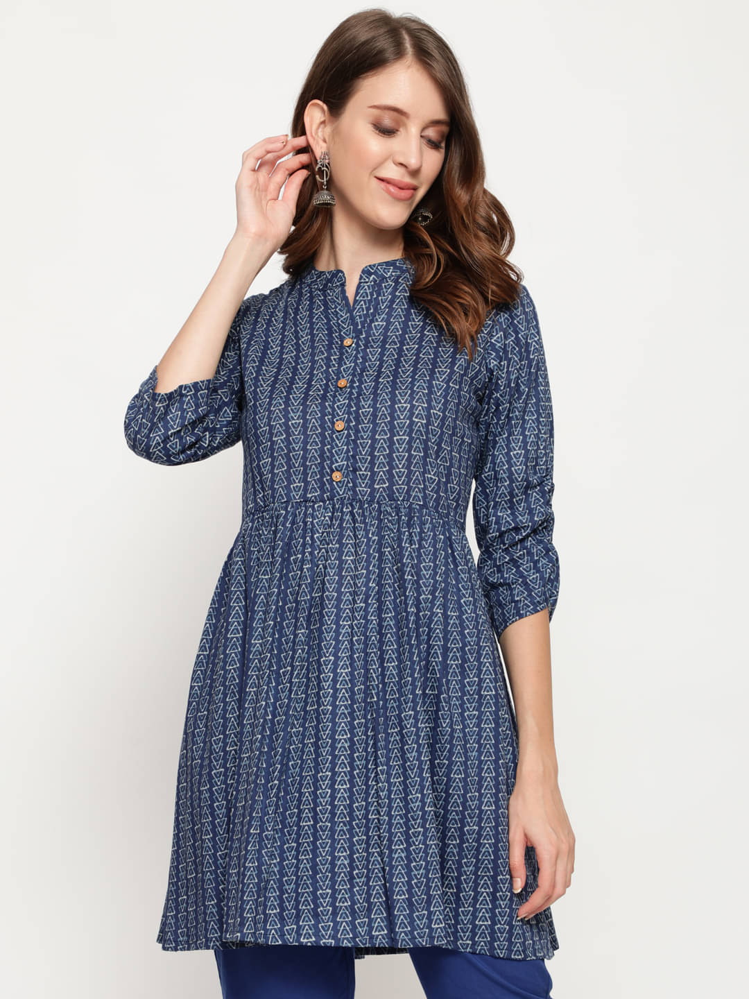     			Antaran Women's Cotton Tunic ( Navy Blue )