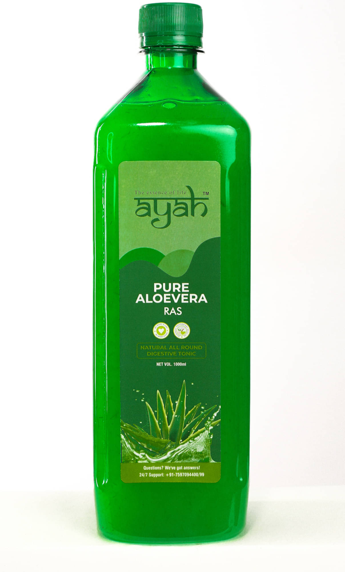 Ayah Aloe Vera Juice - Ayurvedic Detox | Boost Immunity, Skin Tone, Digestion and Hair Care | Reduce Acne, Bloating and Constipation | Rich in Antioxidants | Relieves Joint & Body Pain (1000ML) Ayah Aloe Vera Juice - Ayurvedic Detox | Boost Immunity, Skin Tone, Digestion and Hair Care | Reduce Acne, Bloating and Constipation | Rich in Antioxidants | Relieves Joint & Body Pain (1000ML)