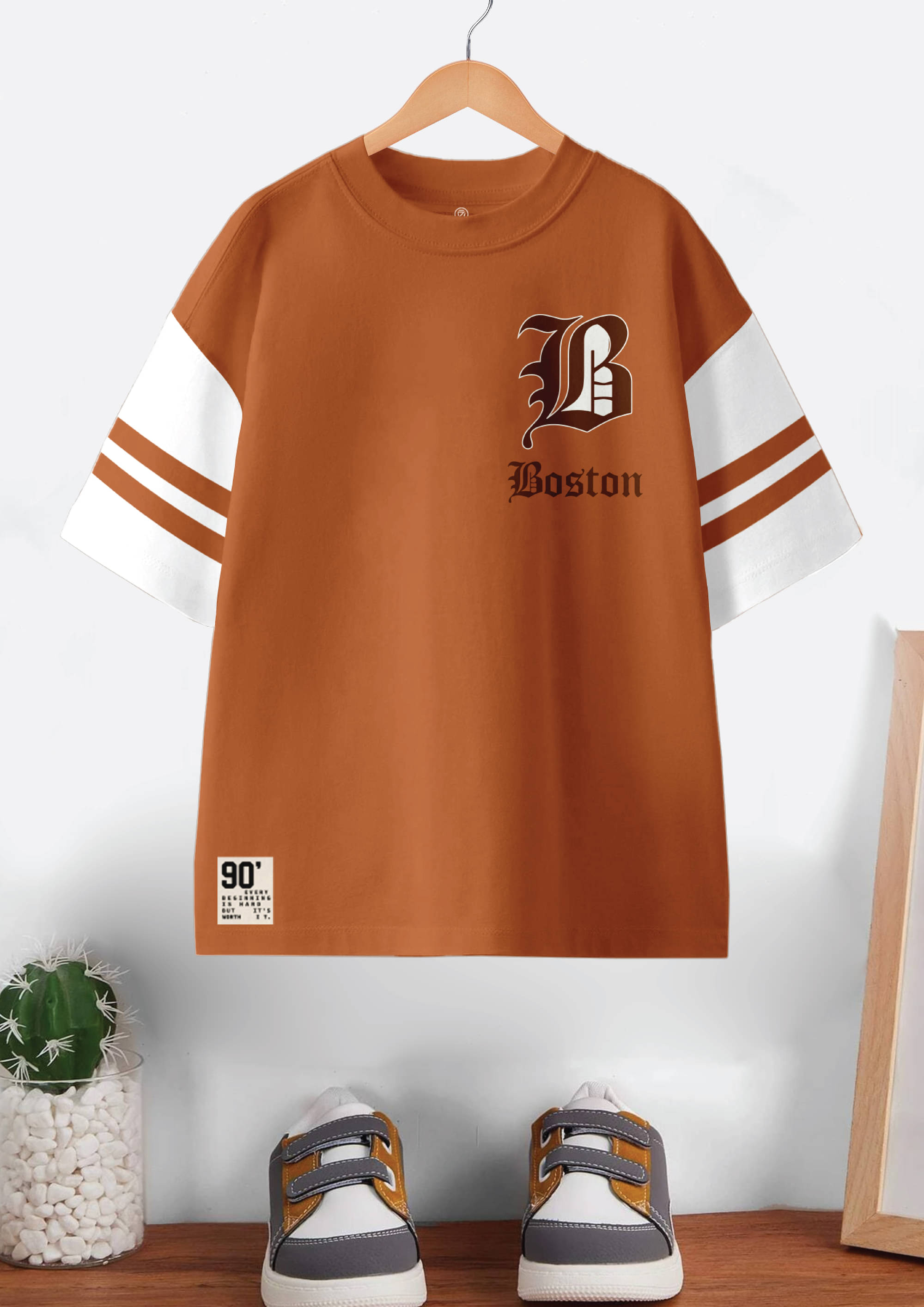     			CODEZ Pack of 1 Boys Cotton T-Shirt ( Rust )