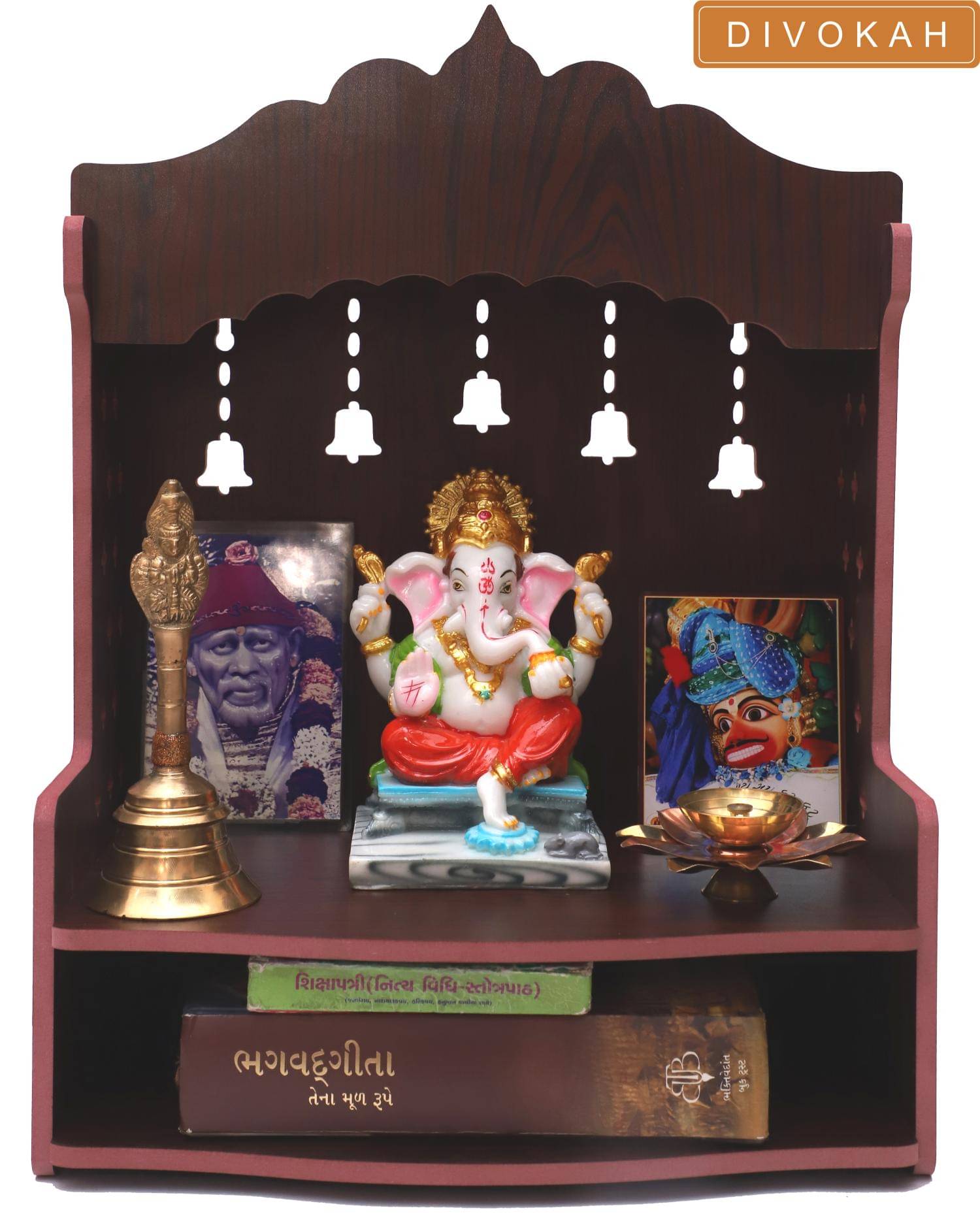DIVOKAH Wood Hanging Mandir     			DIVOKAH Wood Hanging Mandir