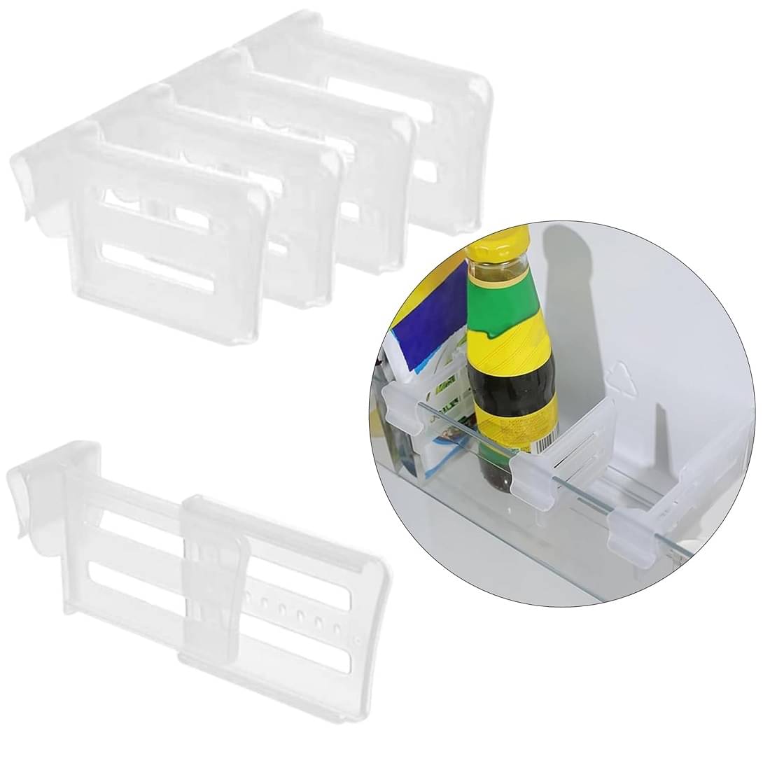     			Dinely Plastic White Multi-Purpose Container ( Set of 6 )