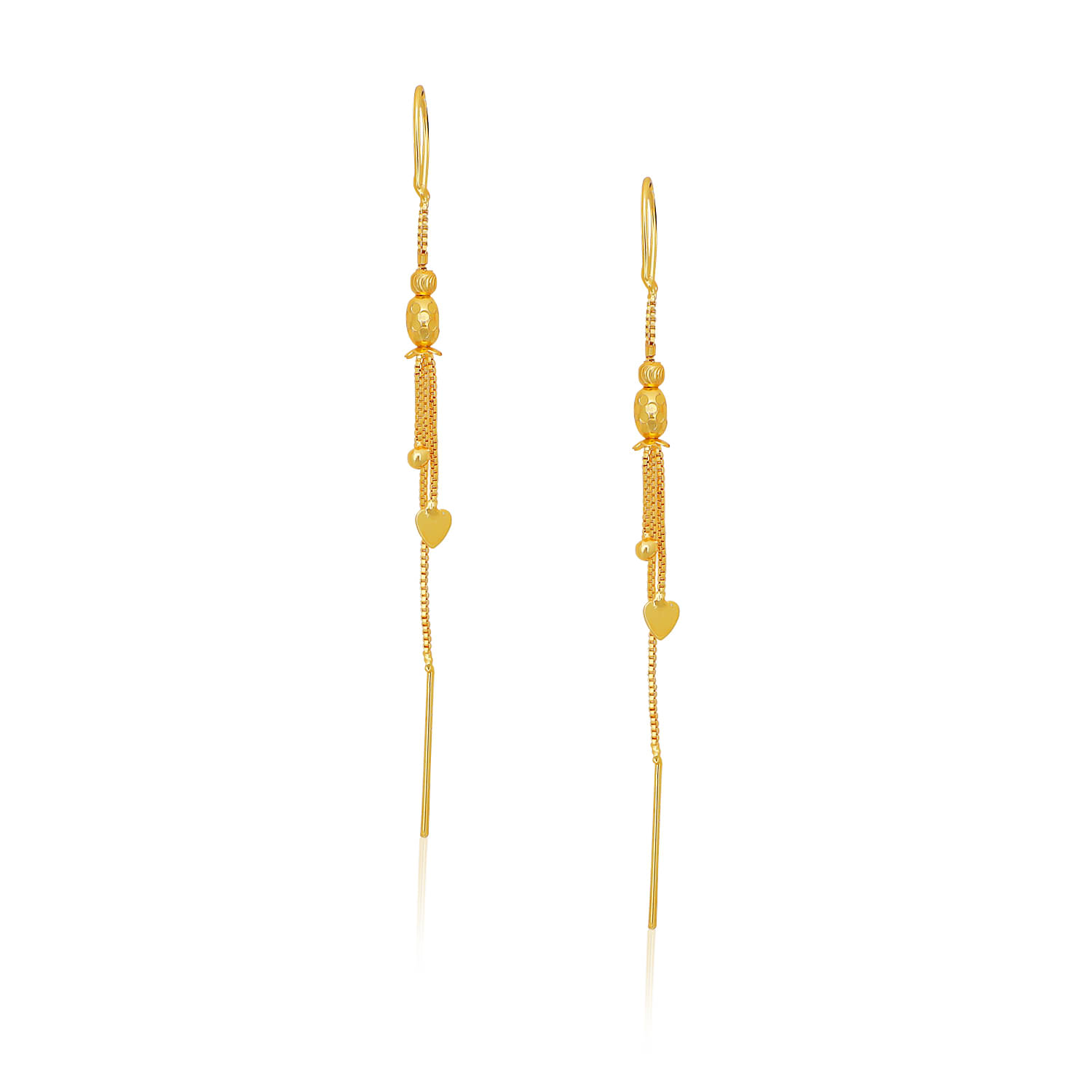     			Drashti Collection Golden Drop Earrings ( Pack of 1 )
