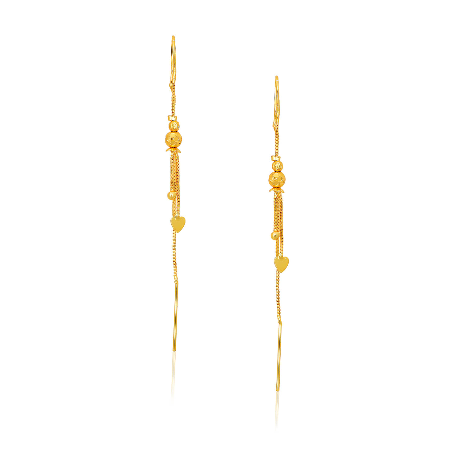     			Drashti Collection Golden Jhumki Earrings ( Pack of 1 )