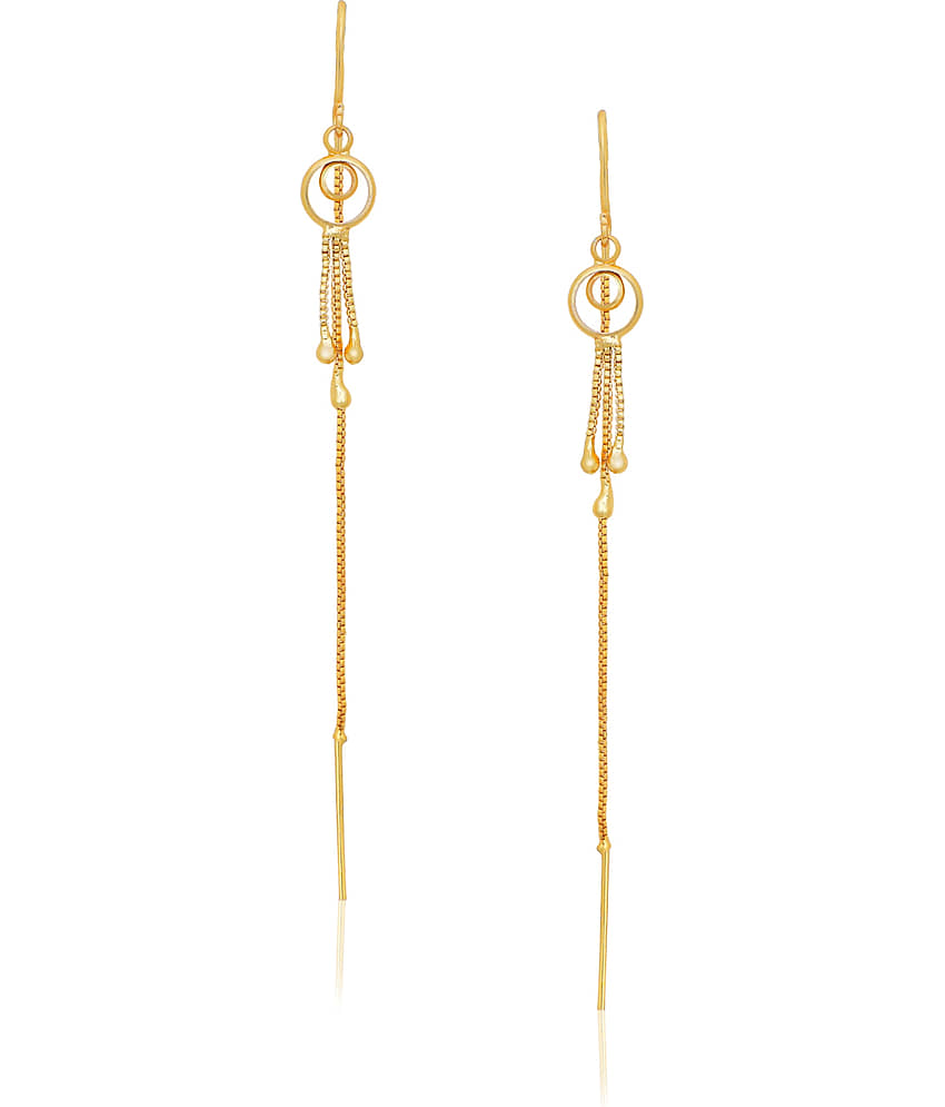 Drashti Collection Golden Jhumki Earrings ( Pack of 1 ) - Earrings | Buy online on ZillyBuy