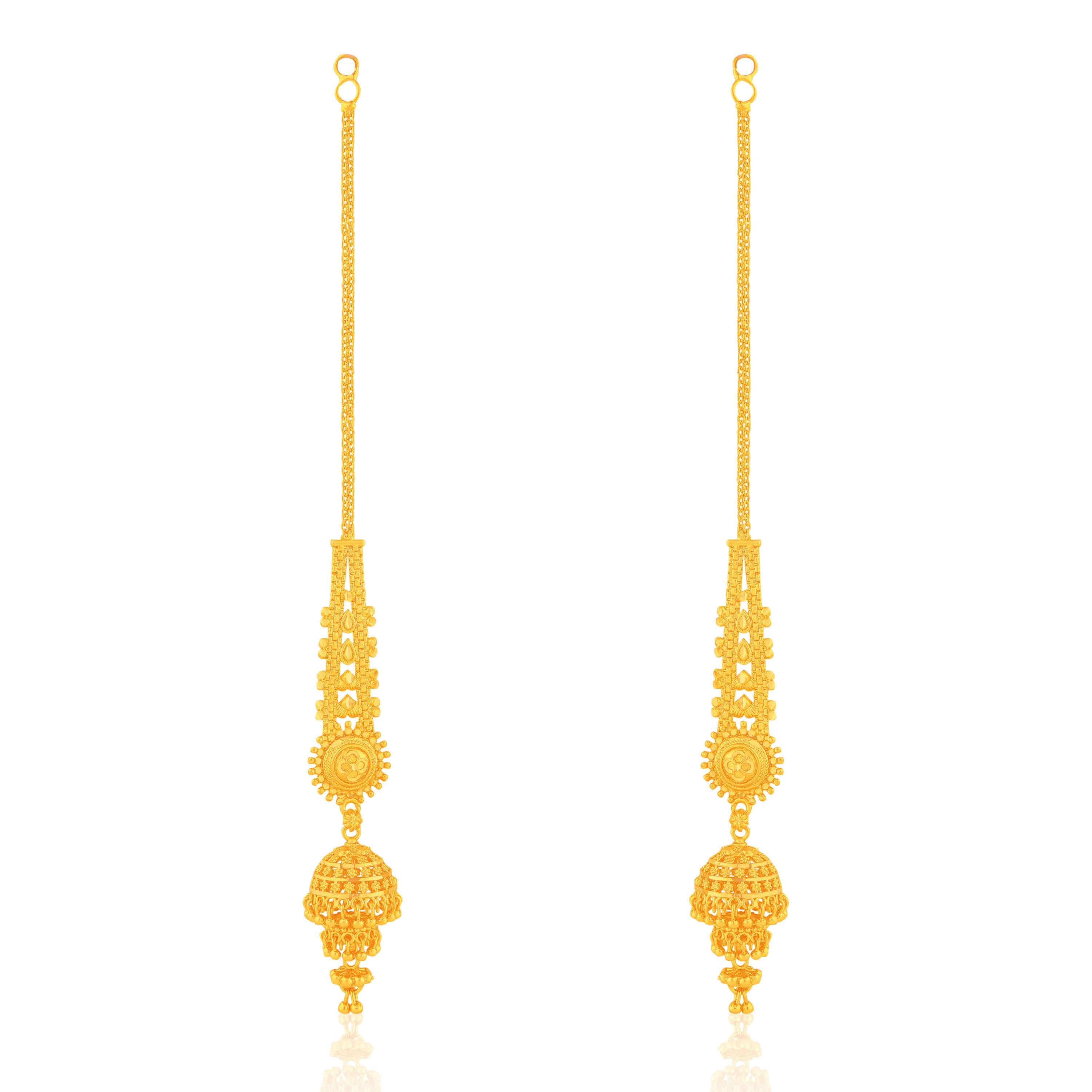     			Drashti Collection Golden Stud Earrings ( Pack of 1 )