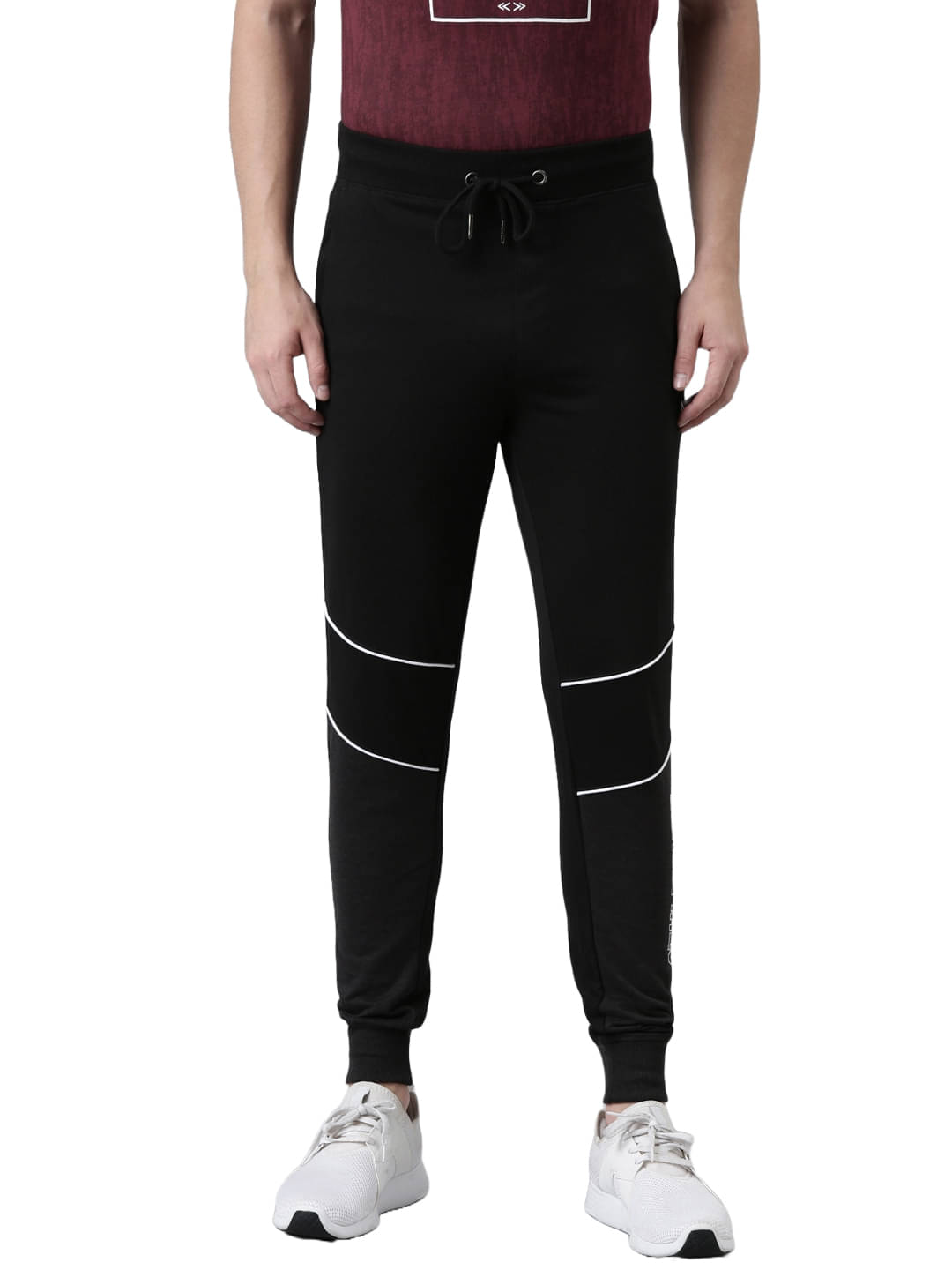     			Force NXT Black Cotton Men's Joggers ( Pack of 1 )