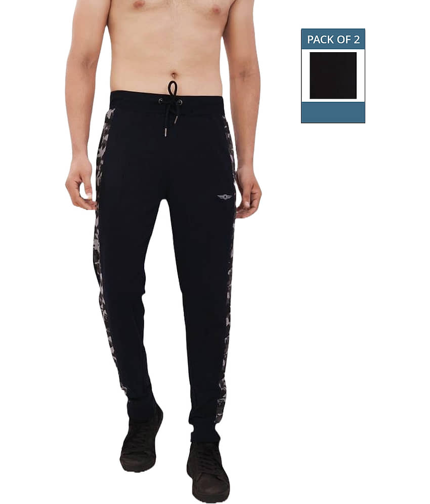 Force NXT Navy Cotton Men's Joggers ( Pack of 2 ) - Track Pants | Buy online on ZillyBuy