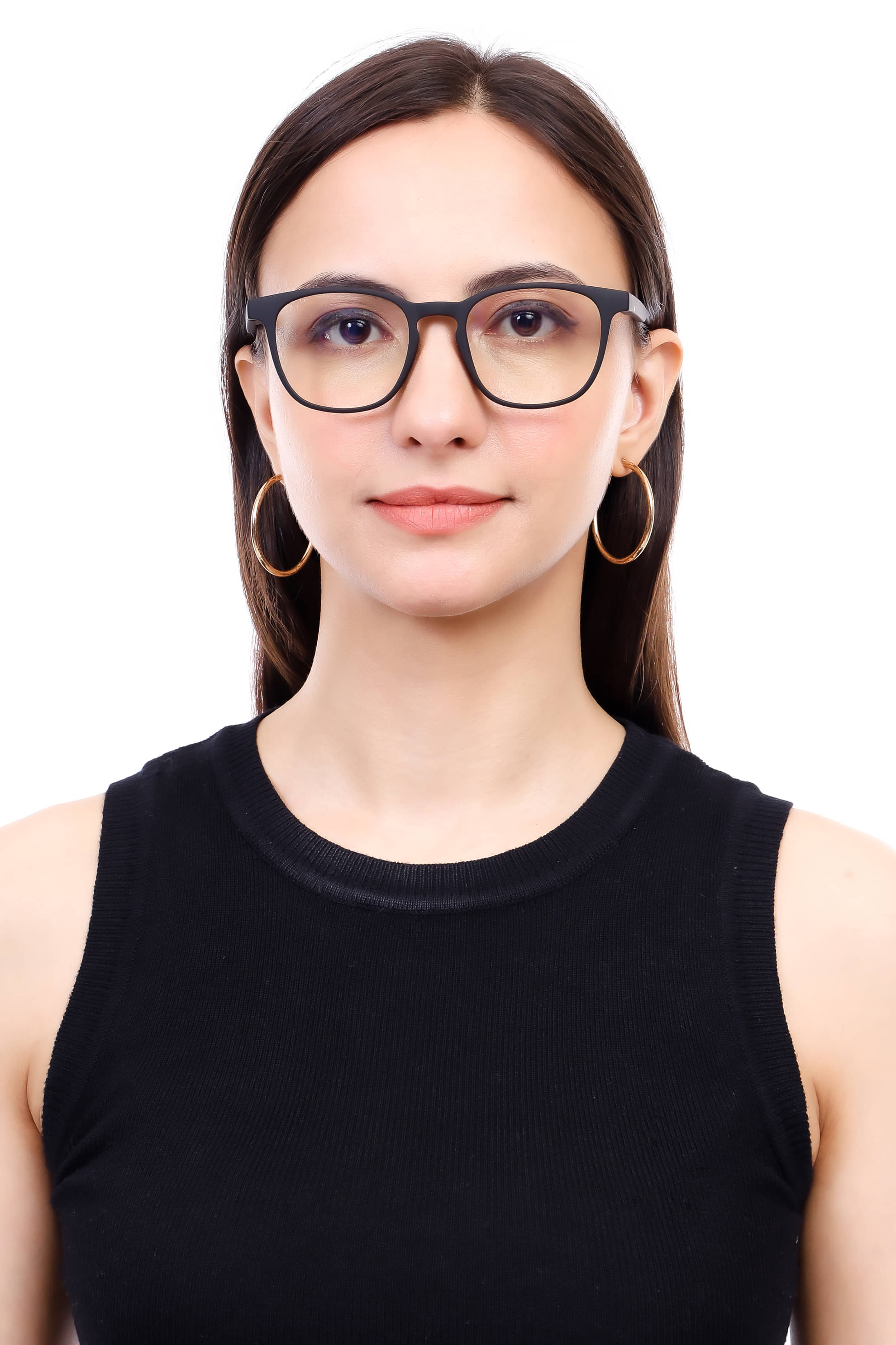     			Hexxa Black Full Rim Rectangular Computer Glasses ( Pack of 1 )