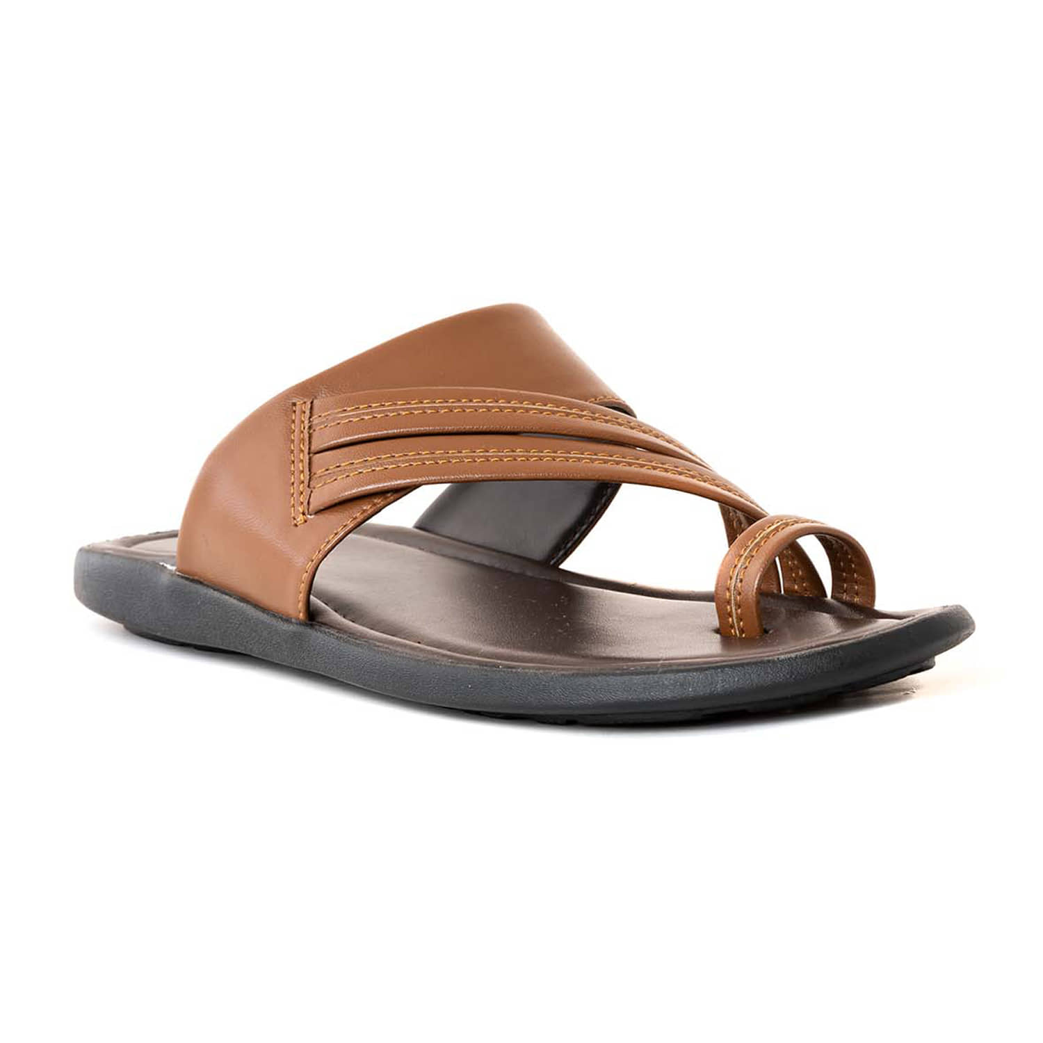 KHADIM Brown Men's Leather Slipper