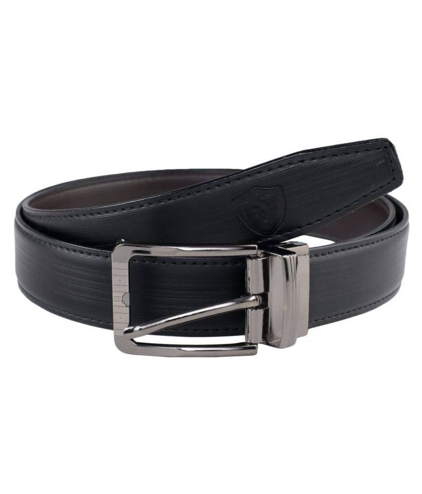    			Keviv - Black Leather Men's Reversible Belt ( Pack of 1 )