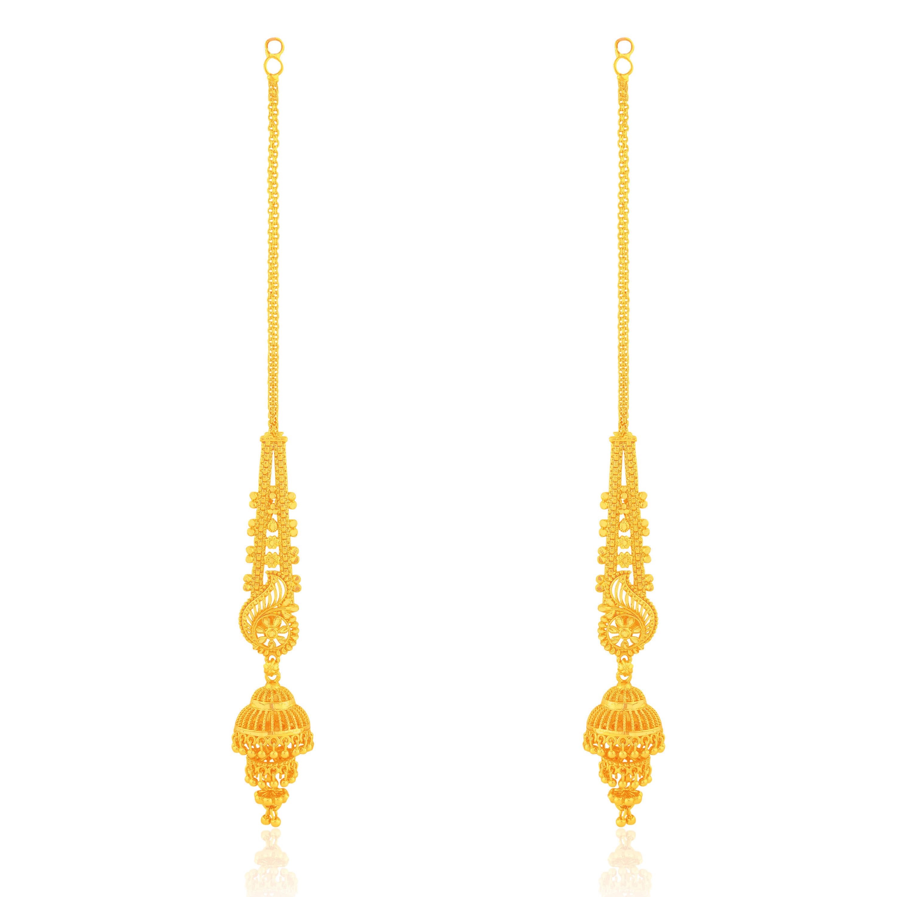 LUV FASHION Golden Jhumki Earrings ( Pack of 1 ) - Earrings | Buy online on ZillyBuy