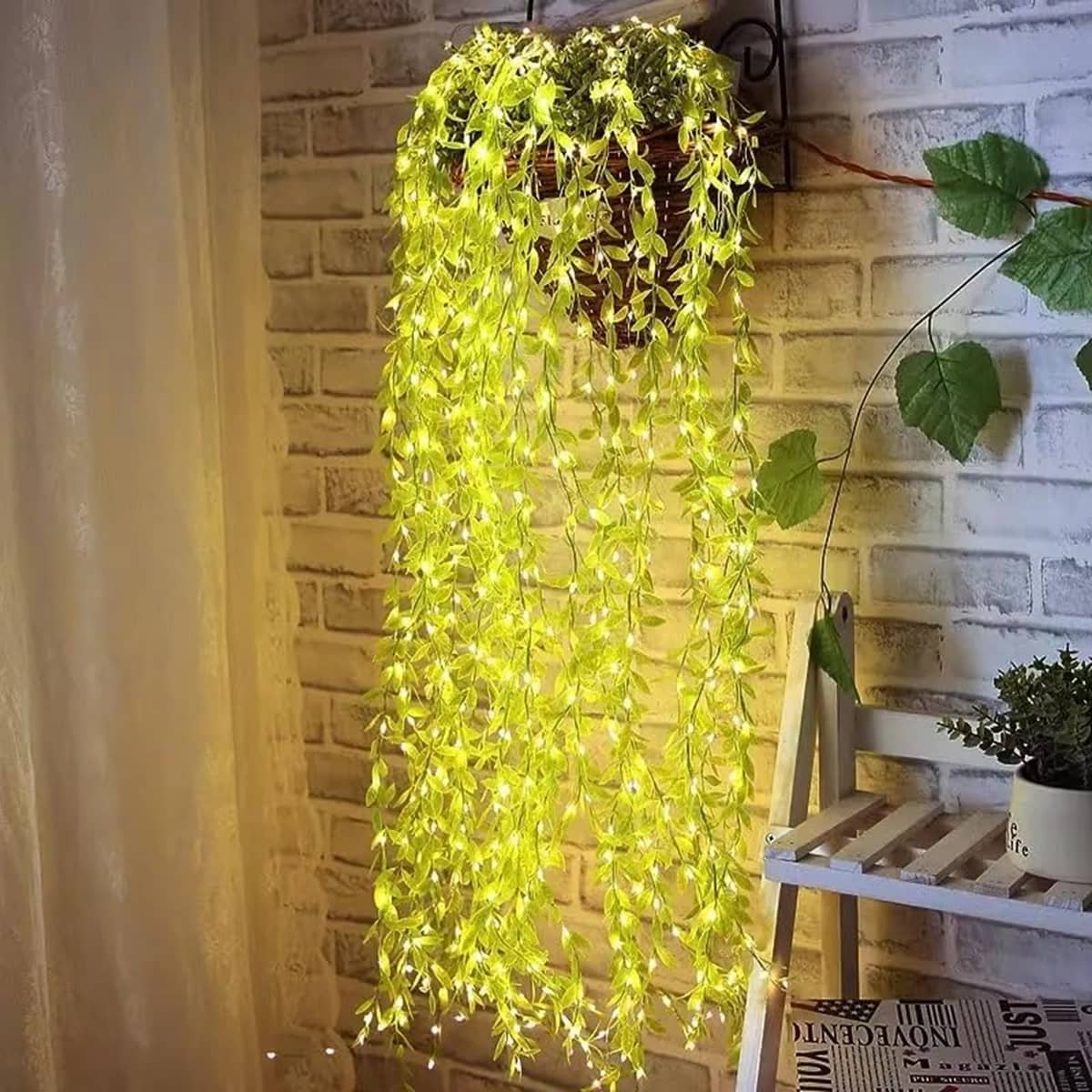 MIRADH Yellow 3Mtr Curtain String Light ( Pack of 1 )