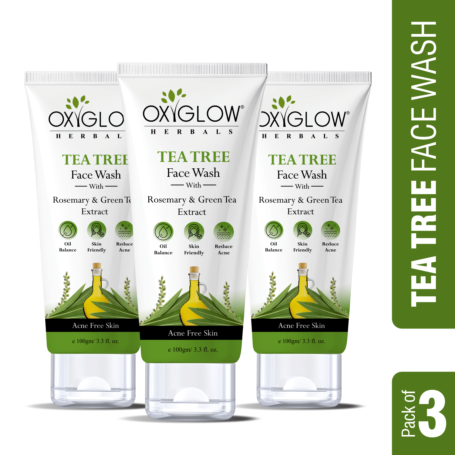     			Oxyglow Herbals - Refreshing Face Wash For Combination Skin ( Pack of 3 )