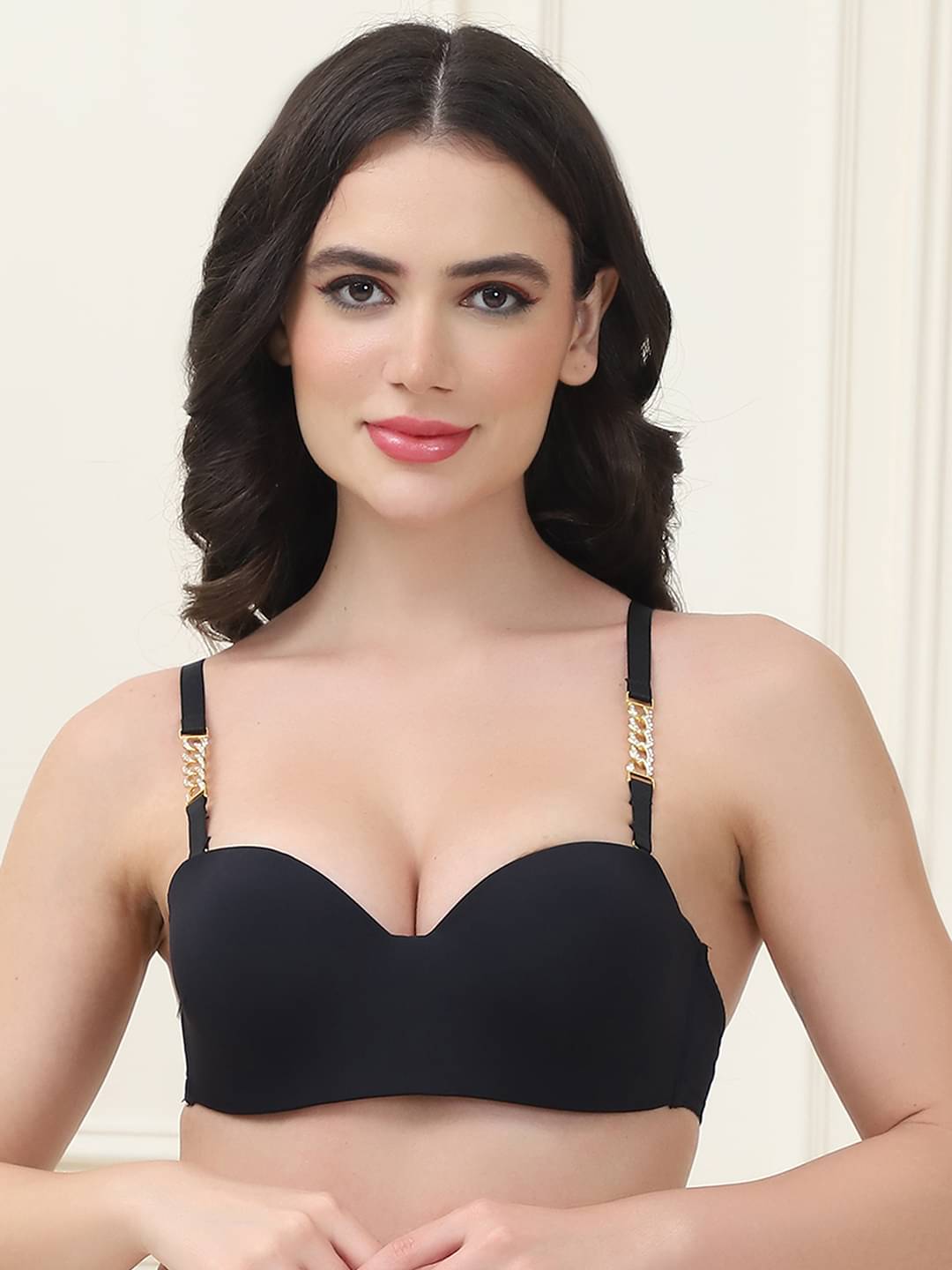 PrettyCat Pack of 1 Polyester Lightly Padded Women's Push Up Bra ( Black ) PC-BR-7050-BLK PrettyCat Pack of 1 Polyester Lightly Padded Women's Push Up Bra ( Black ) PC-BR-7050-BLK
