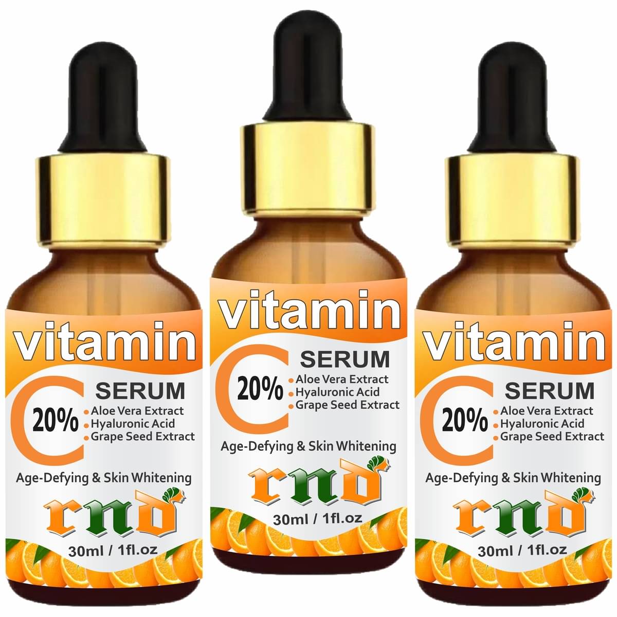     			Organics Vitamin C Serum 20% For Skin Whitening Skin Lightening - Pack of 3