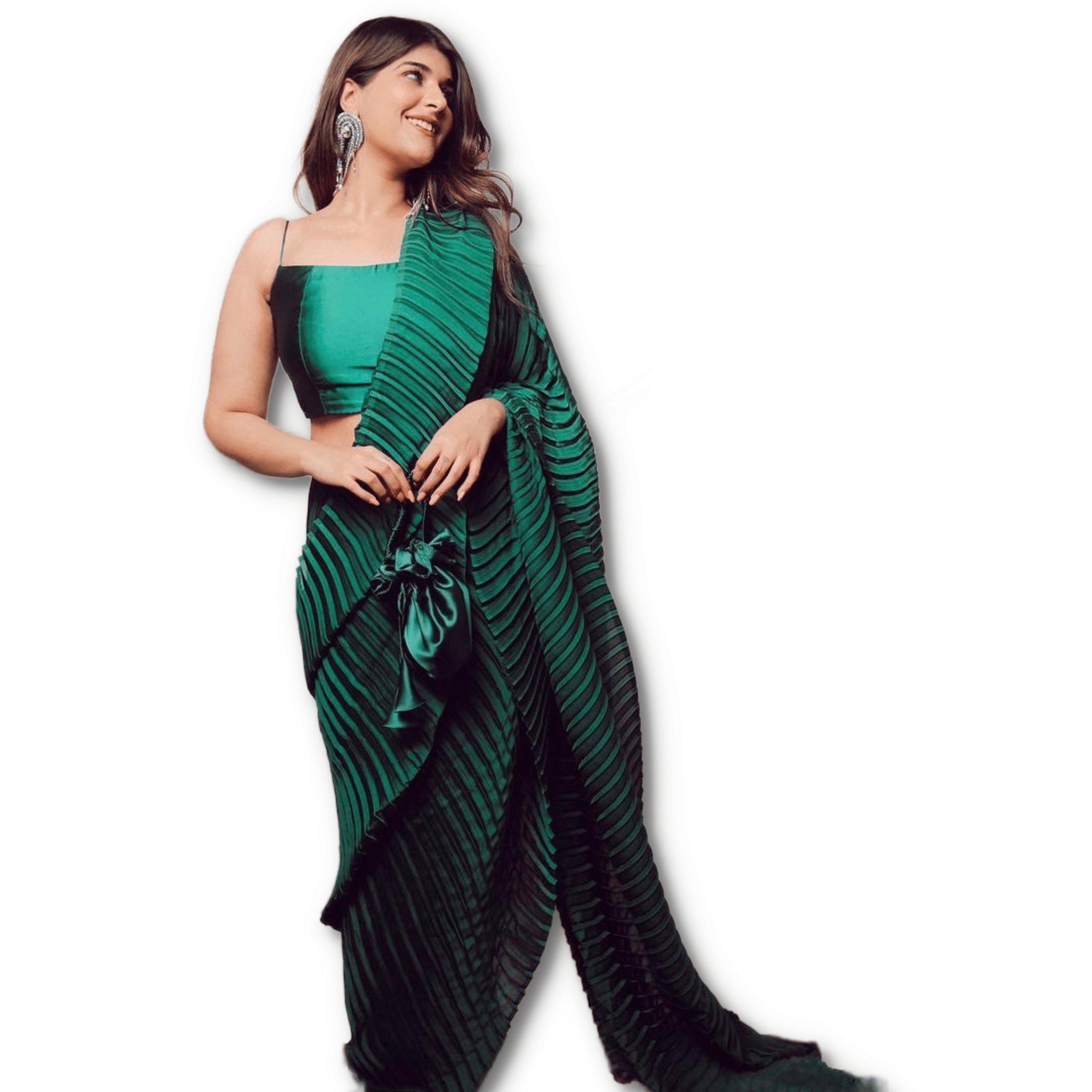 Sidhidata Satin Self Design Saree With Unstitched Blouse Piece ( Green ) Sidhidata Satin Self Design Saree With Unstitched Blouse Piece ( Green )
