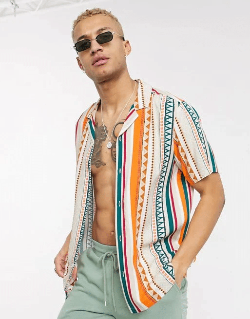    			Vaani Creation Cotton Blend Regular Fit Printed Half Sleeves Men's Casual Shirt - Multi ( Pack of 1 )