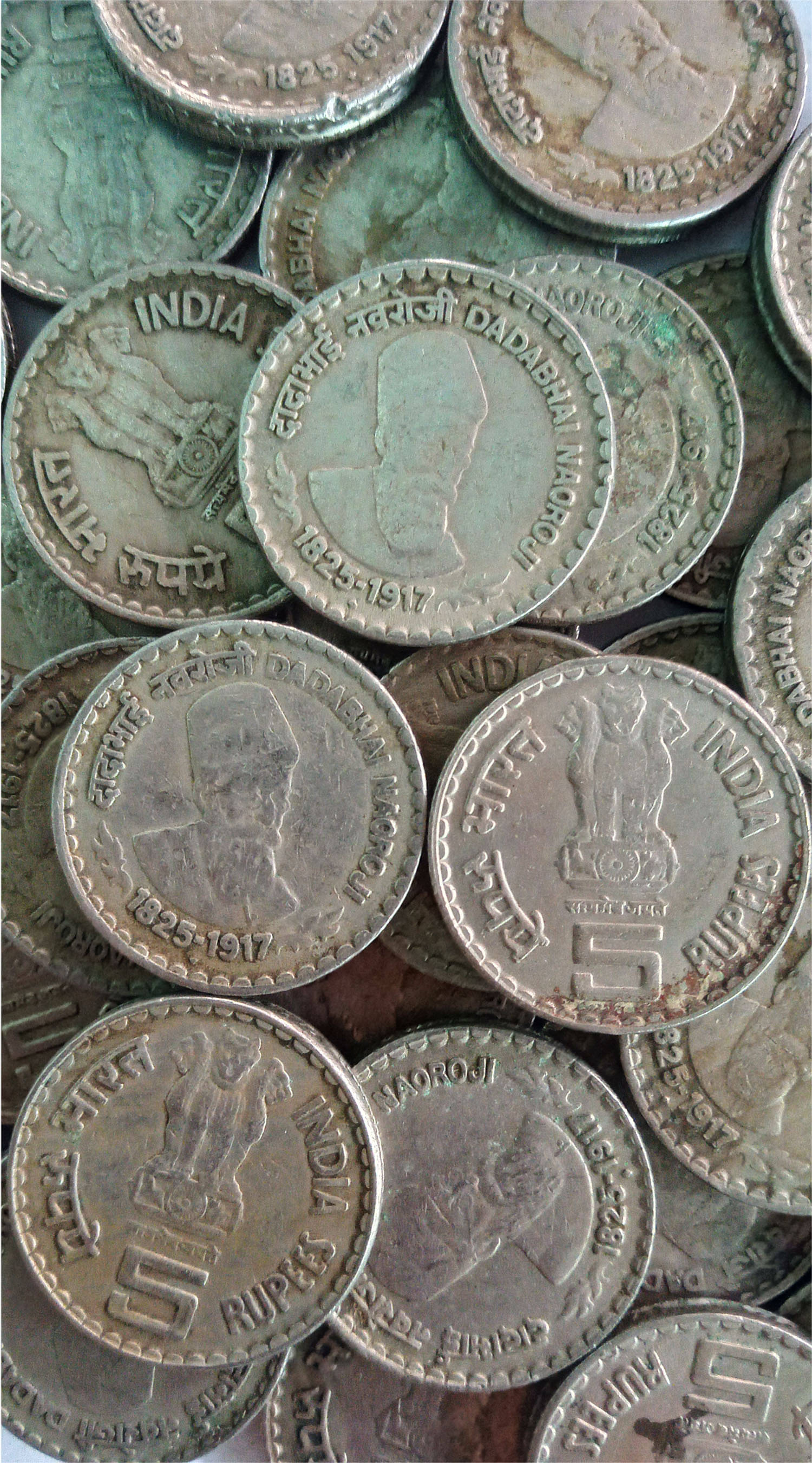     			5 RUPEES COMMEMORATIVE DADABHAI NAOROJI