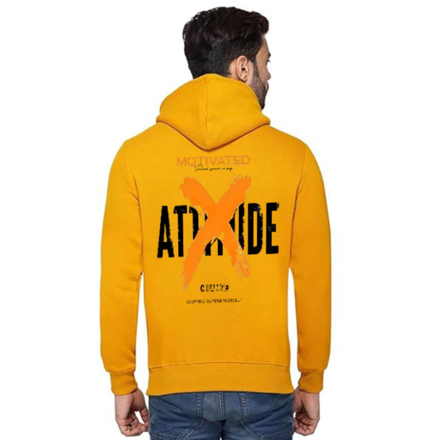 ATIGIANO APPAREL Fleece Hooded Men's Sweatshirt - Yellow ( Pack of 1 ) ATIGIANO APPAREL Fleece Hooded Men's Sweatshirt - Yellow ( Pack of 1 )