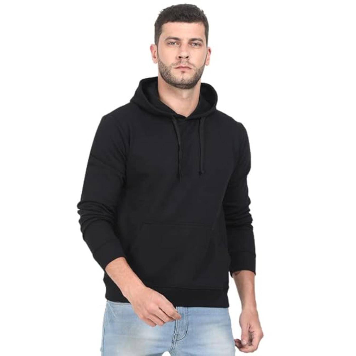     			ATIGIANO APPAREL Fleece Hooded Men's Sweatshirt - Black ( Pack of 1 )