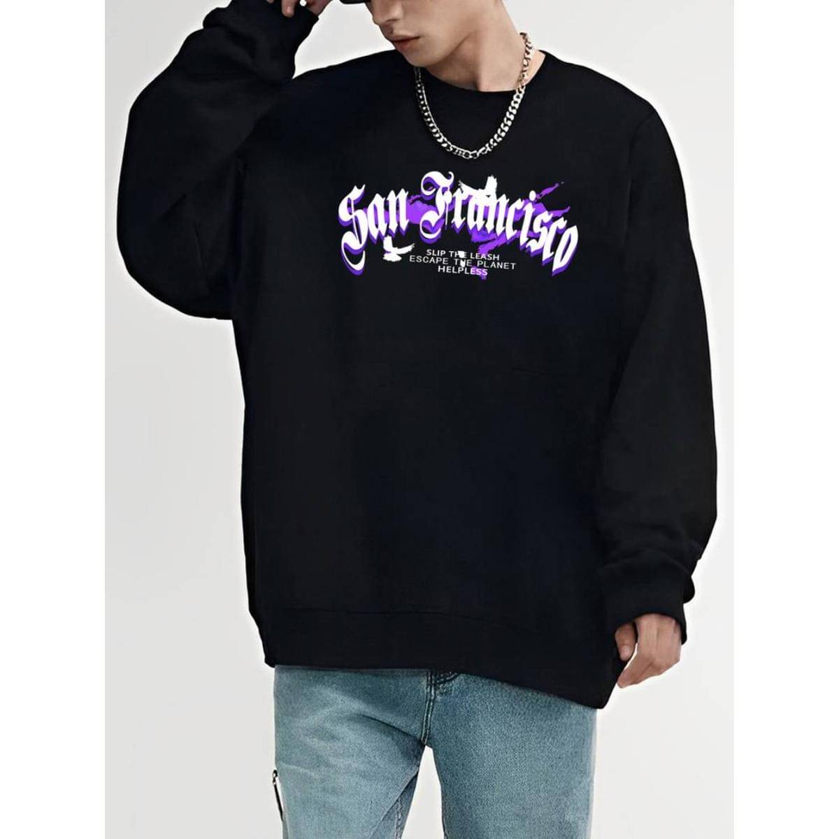     			ATIGIANO APPAREL Fleece Round Neck Men's Sweatshirt - Black ( Pack of 1 )