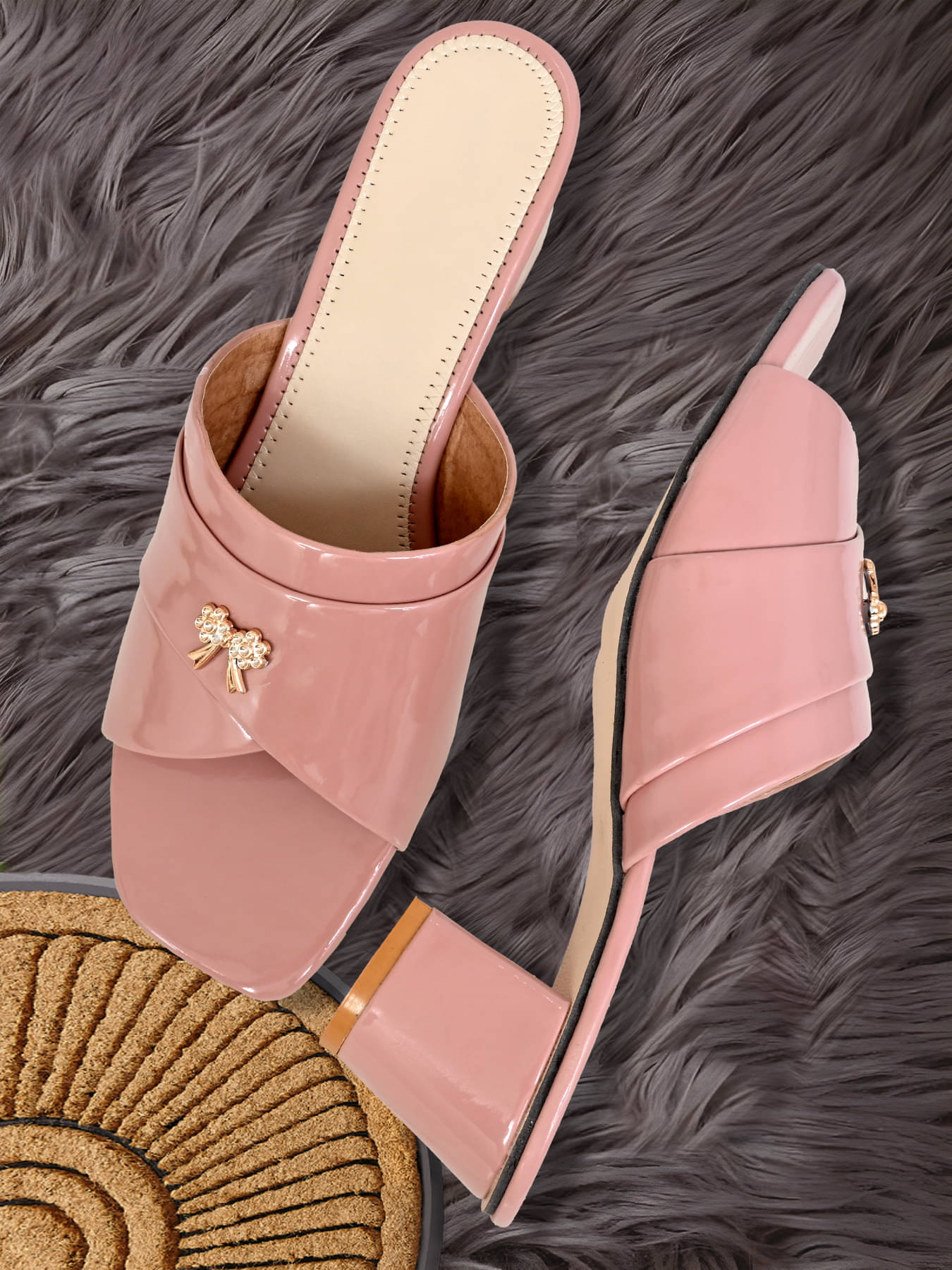     			Altek Pink Women's Slip On Heels
