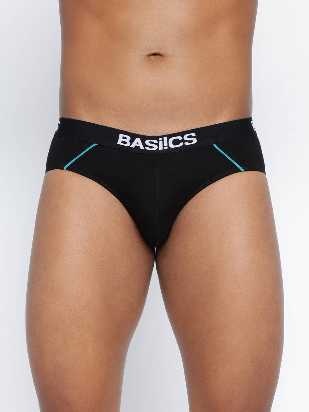 BASIICS By La Intimo Pack of 1 Cotton Blend Briefs For Men's ( Black ) BASIICS By La Intimo Pack of 1 Cotton Blend Briefs For Men's ( Black )