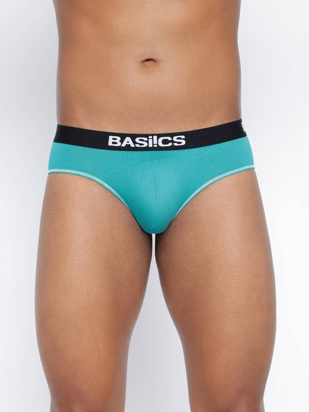 BASIICS By La Intimo Pack of 1 Cotton Blend Briefs For Men's ( Teal ) BASIICS By La Intimo Pack of 1 Cotton Blend Briefs For Men's ( Teal )