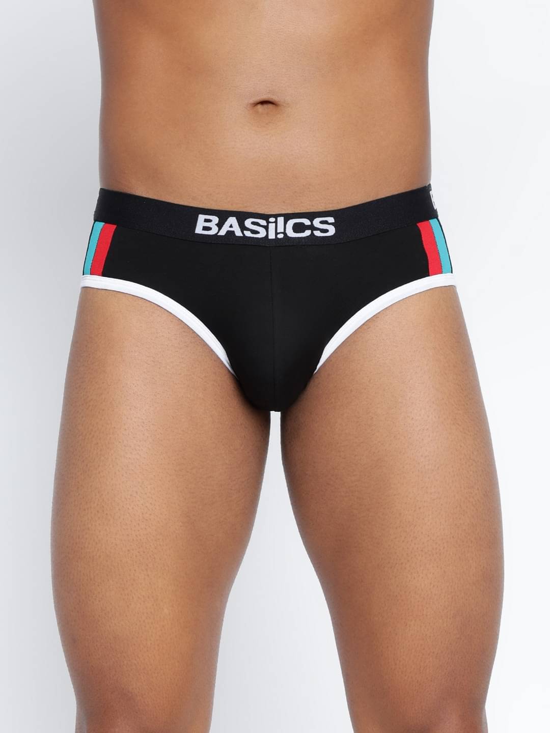 BASIICS By La Intimo Pack of 1 Cotton Blend Briefs For Men's ( Black ) BASIICS By La Intimo Pack of 1 Cotton Blend Briefs For Men's ( Black )