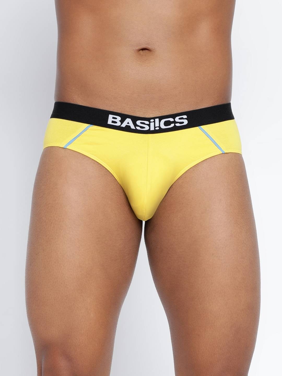     			BASIICS By La Intimo Pack of 1 Cotton Blend Briefs For Men's ( Yellow )