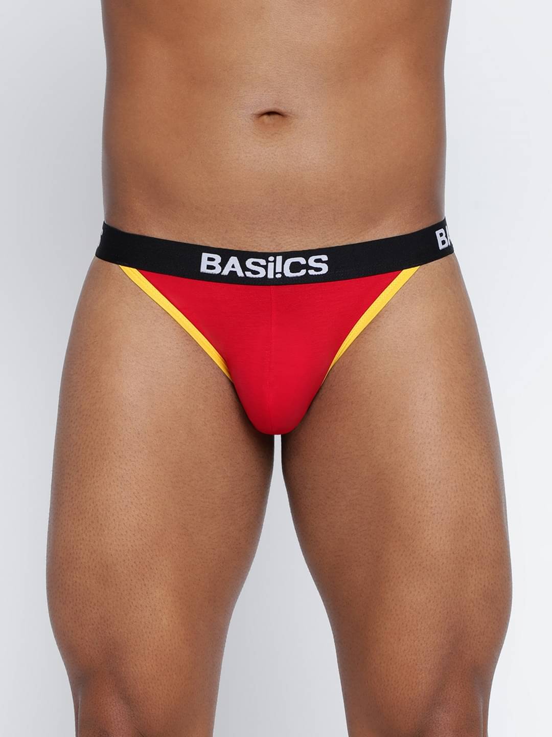     			BASIICS By La Intimo Pack of 1 Cotton Blend Briefs For Men's ( Red )