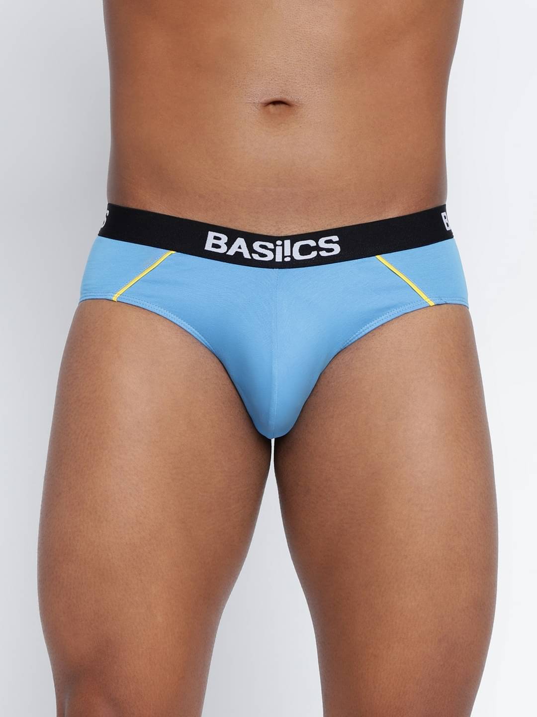 BASIICS By La Intimo Pack of 1 Cotton Blend Briefs For Men's ( Blue ) BASIICS By La Intimo Pack of 1 Cotton Blend Briefs For Men's ( Blue )