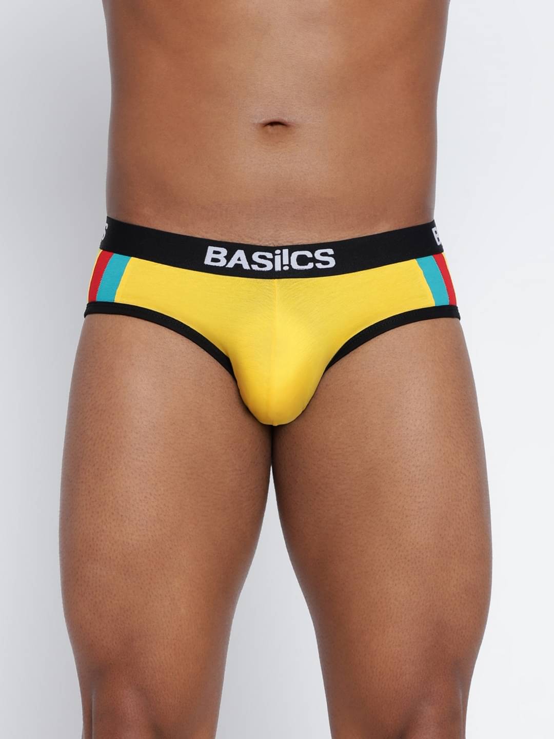 BASIICS By La Intimo Pack of 1 Cotton Blend Briefs For Men's ( Yellow ) BASIICS By La Intimo Pack of 1 Cotton Blend Briefs For Men's ( Yellow )