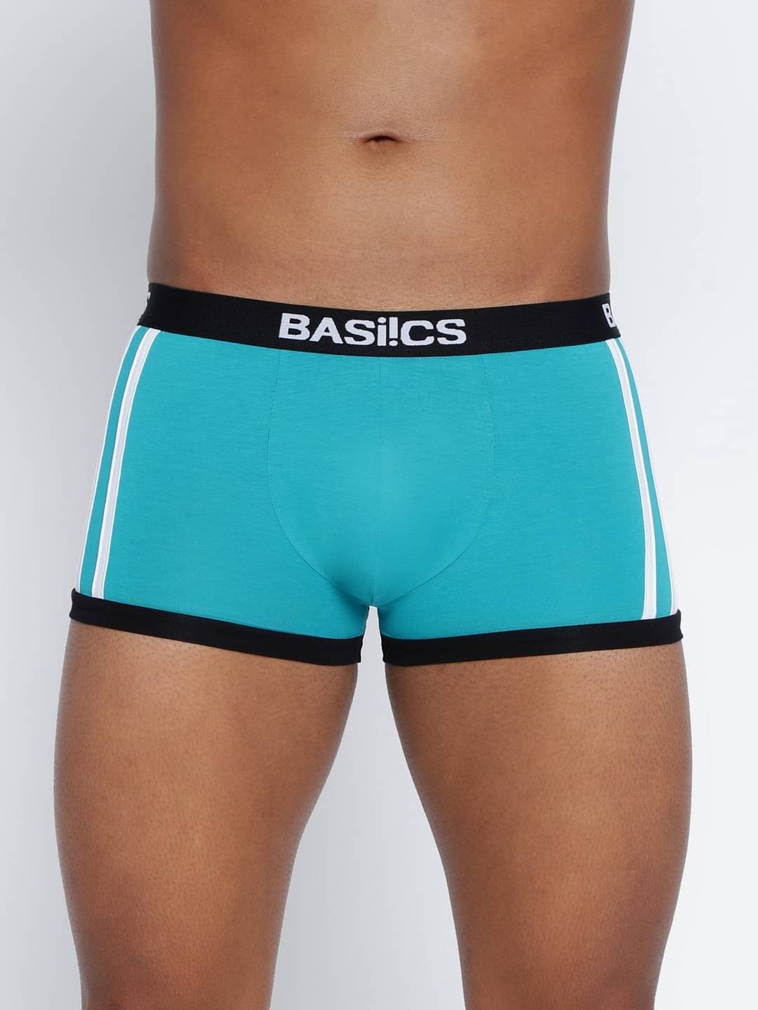     			BASIICS By La Intimo Pack of 1 Cotton Blend Trunks For Men's ( Teal )