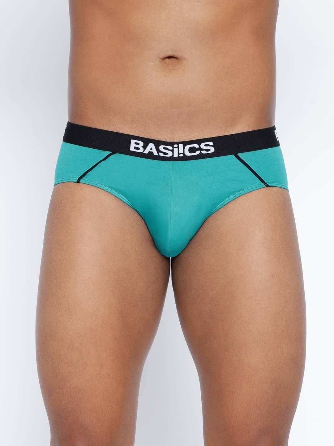 BASIICS By La Intimo Pack of 1 Cotton Blend Briefs For Men's ( Teal ) BASIICS By La Intimo Pack of 1 Cotton Blend Briefs For Men's ( Teal )