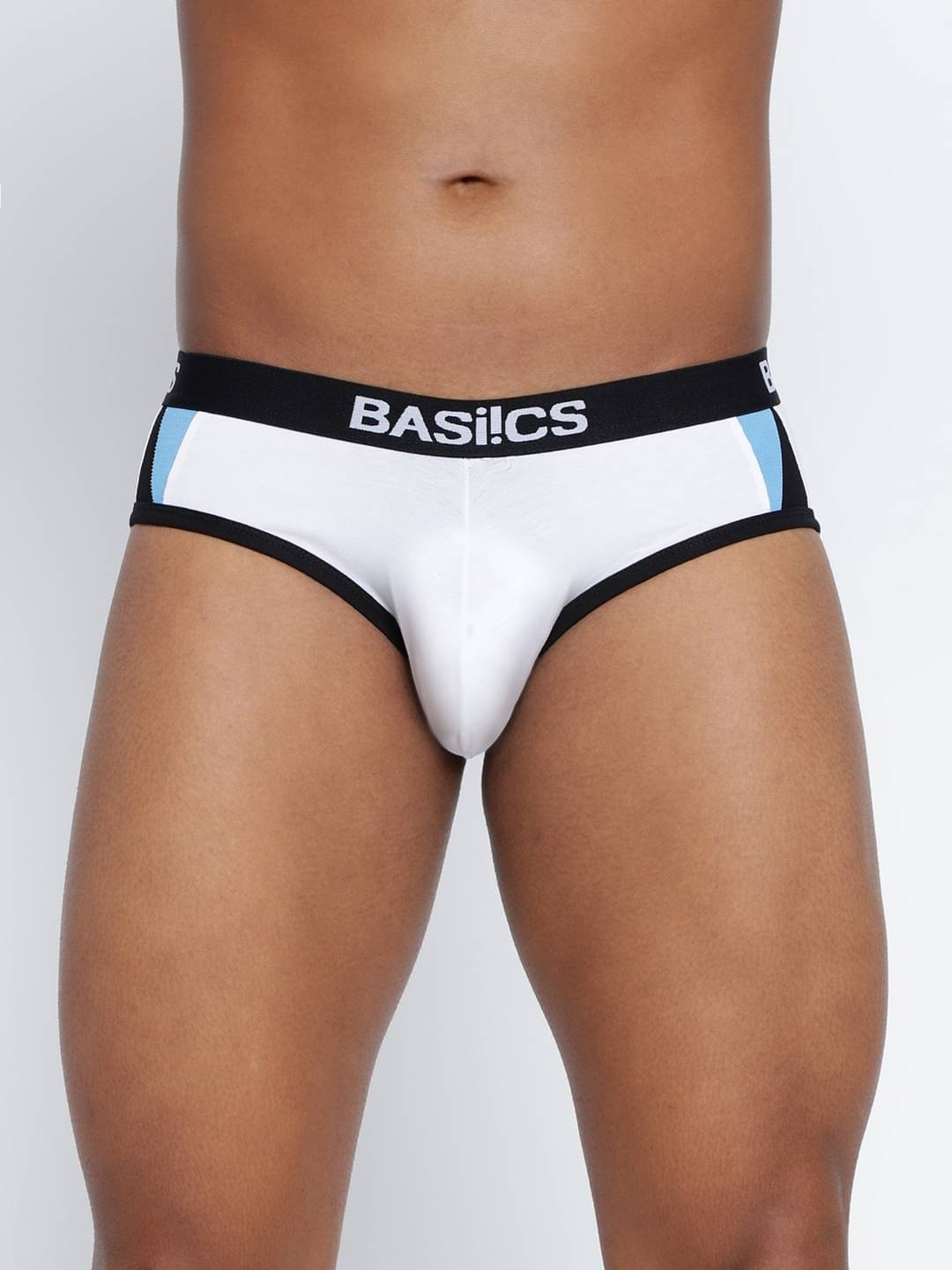 BASIICS By La Intimo Pack of 1 Cotton Blend Briefs For Men's ( White ) BASIICS By La Intimo Pack of 1 Cotton Blend Briefs For Men's ( White )