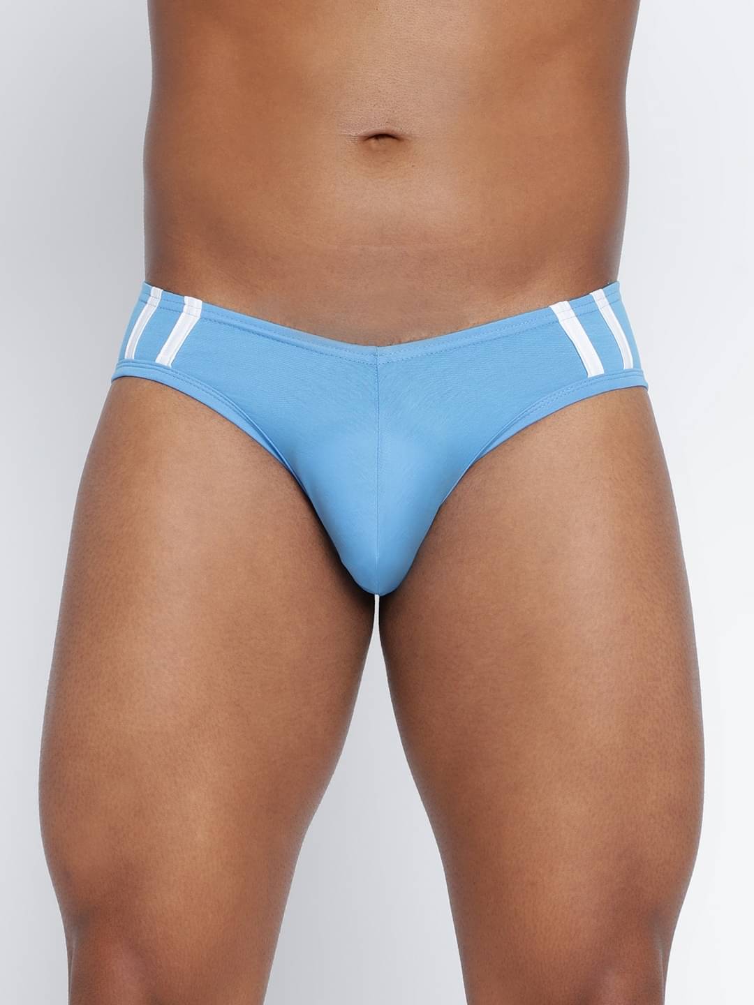 BASIICS By La Intimo Pack of 1 Cotton Blend Briefs For Men's ( Blue ) BASIICS By La Intimo Pack of 1 Cotton Blend Briefs For Men's ( Blue )