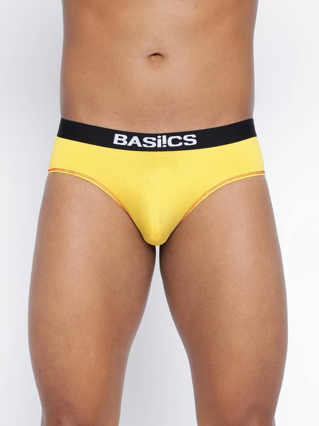 BASIICS By La Intimo Pack of 1 Cotton Blend Briefs For Men's ( Yellow ) BASIICS By La Intimo Pack of 1 Cotton Blend Briefs For Men's ( Yellow )
