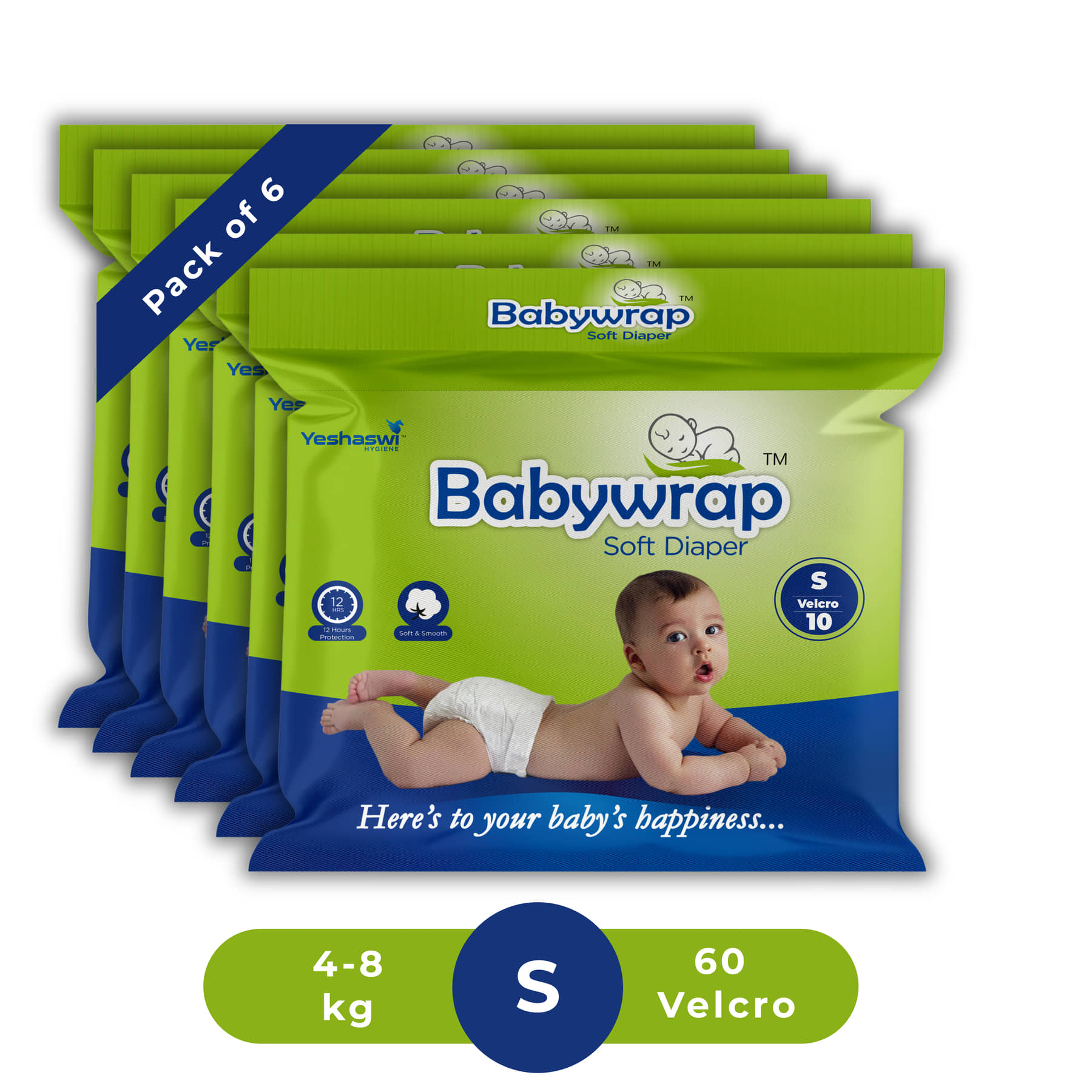 Babywrap S Disposable Diapers ( Pack of 6 )