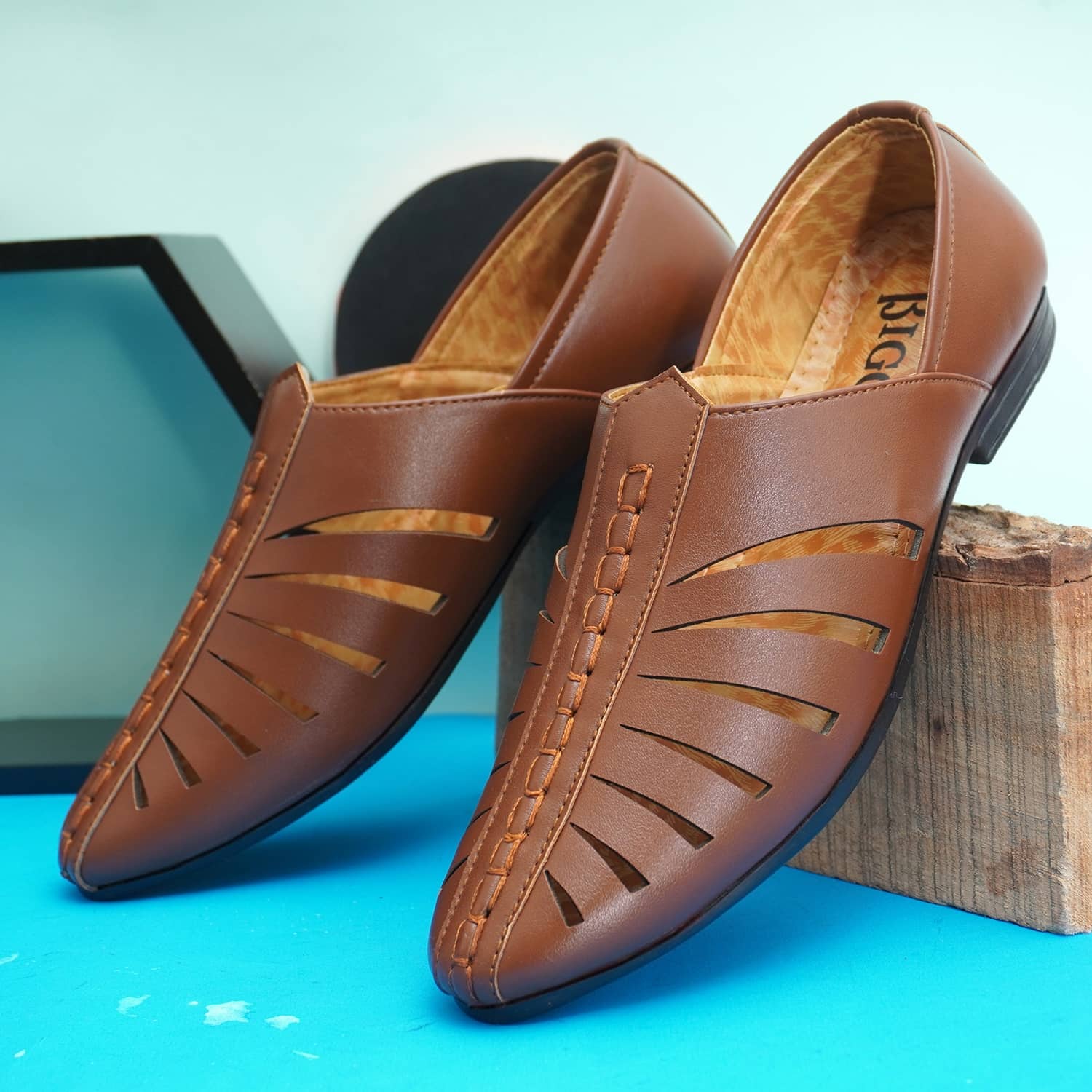 Biggie Brown Men's Designer Shoes - Ethnic Shoes | Buy online on ZillyBuy