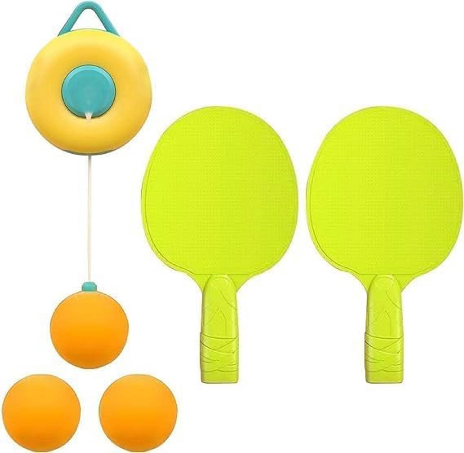     			Children Indoor Hanging Table Tennis Trainer Set | 2 Racket & 3 Practice Ball with Adjustable Height- Self Training Games