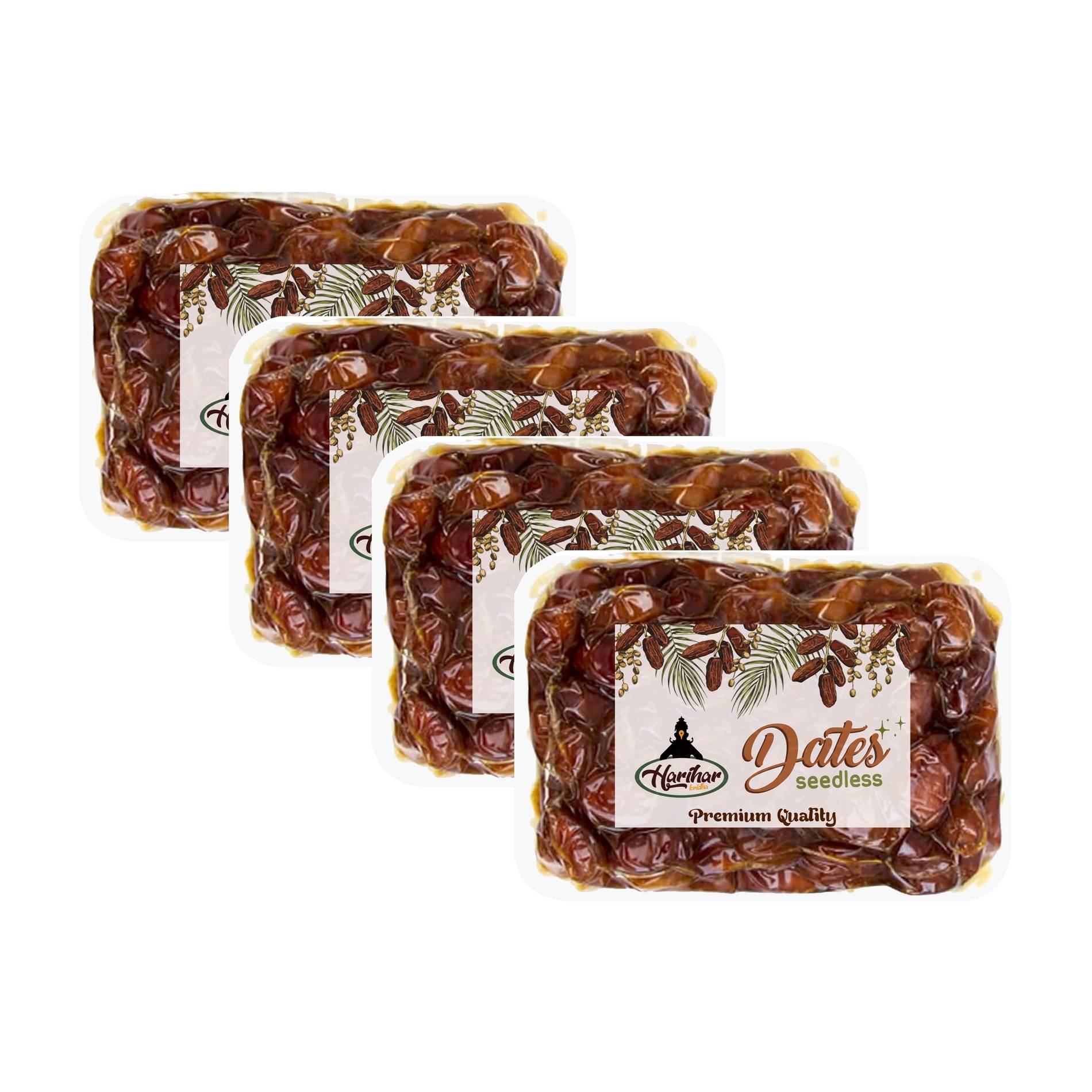     			HARIHAR KRIDHA Dates (Khajoor) Premium Seedless Khajoor | 500 Gram Pack of 4
