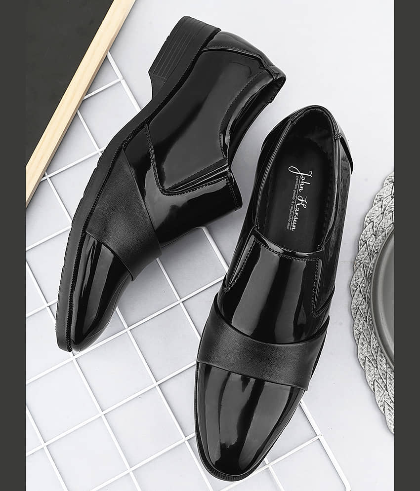 John Karsun Black Men's Slip On Formal Shoes - Formal Shoes | Buy online on ZillyBuy