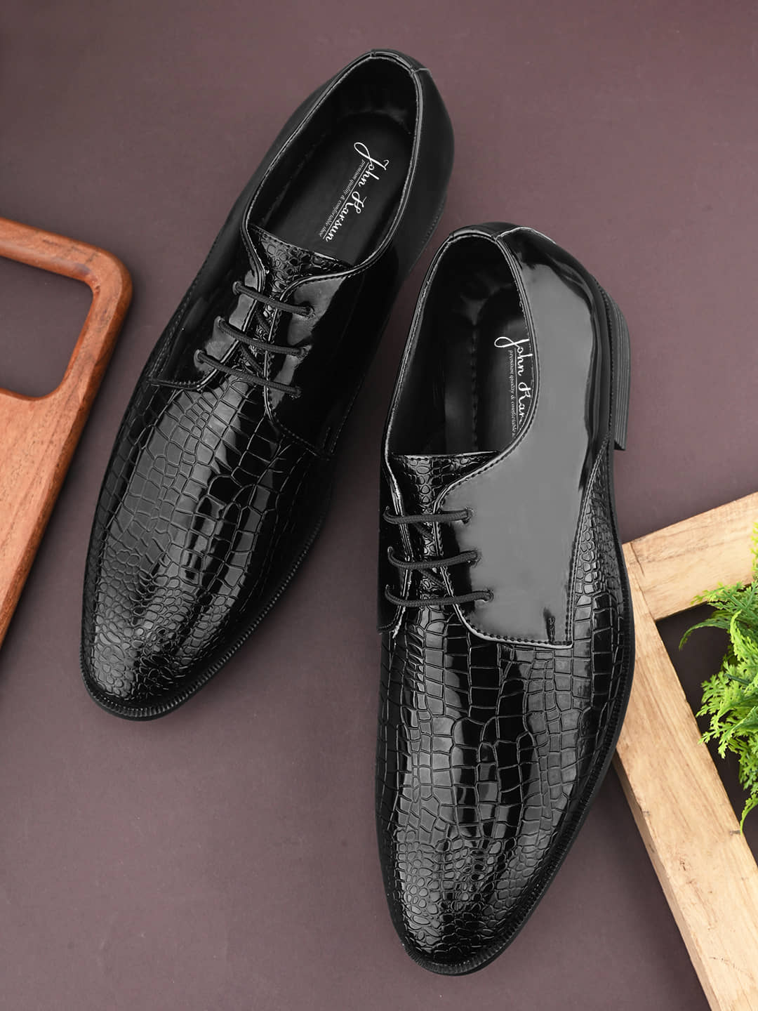John Karsun Black Men's Brogue Formal Shoes - Formal Shoes | Buy online on ZillyBuy