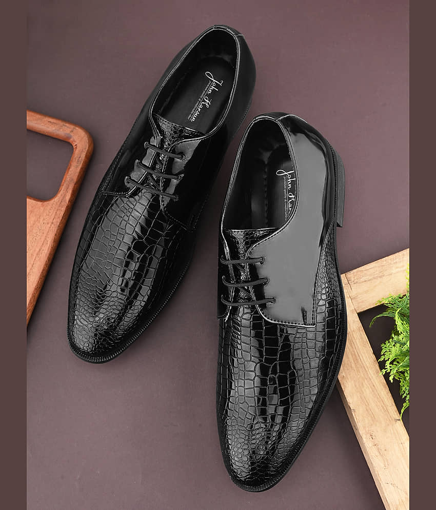 John Karsun Black Men's Brogue Formal Shoes - Formal Shoes | Buy online on ZillyBuy