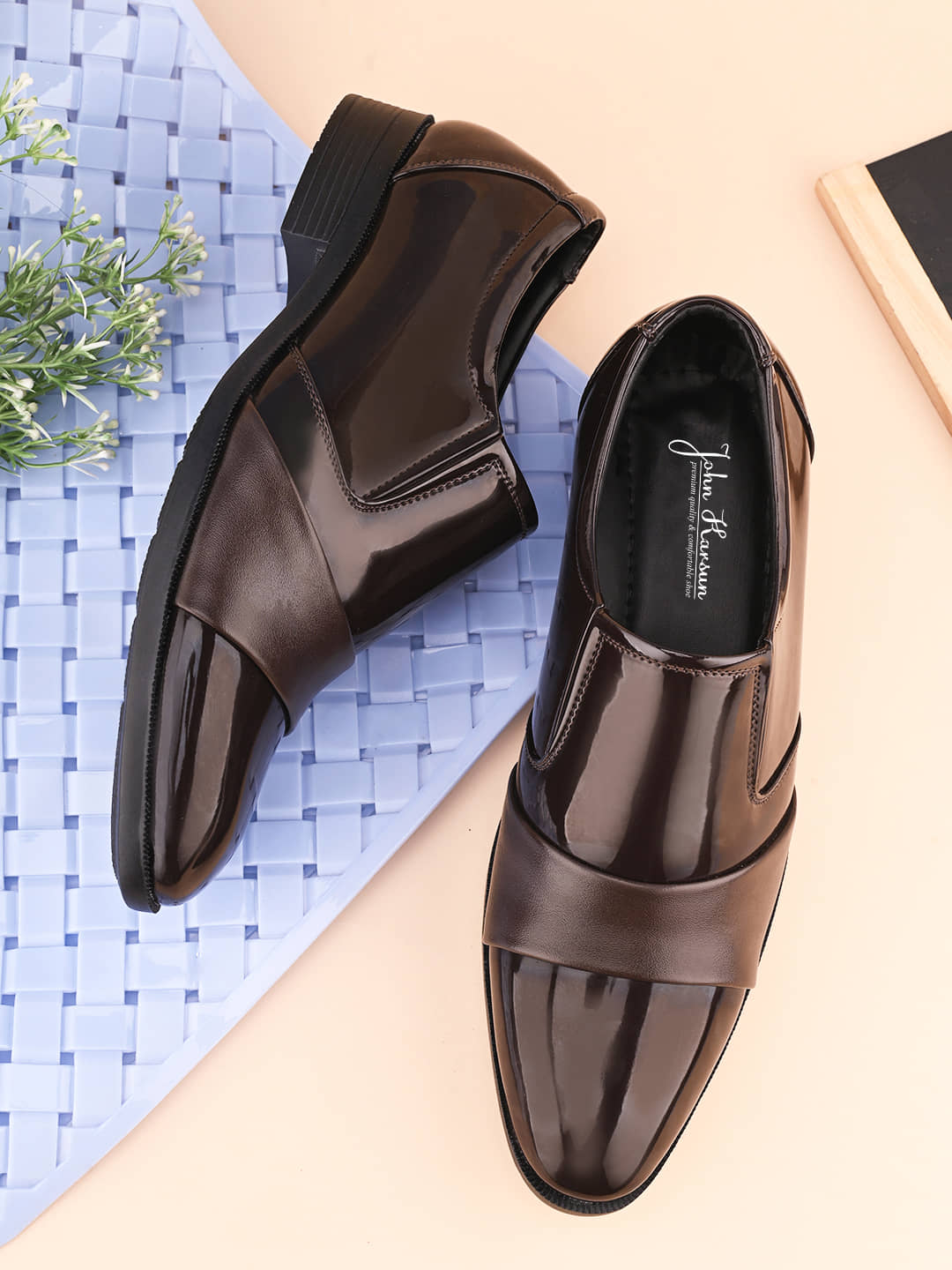 John Karsun Brown Men's Slip On Formal Shoes - Formal Shoes | Buy online on ZillyBuy