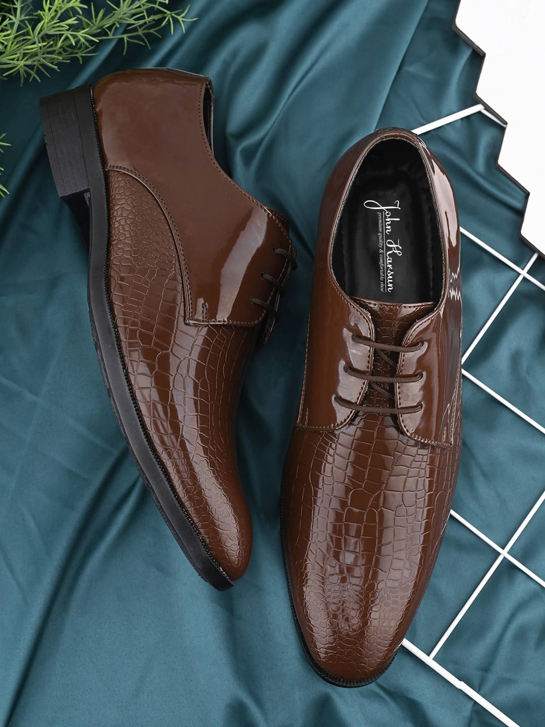 John Karsun Tan Men's Brogue Formal Shoes John Karsun Tan Men's Brogue Formal Shoes