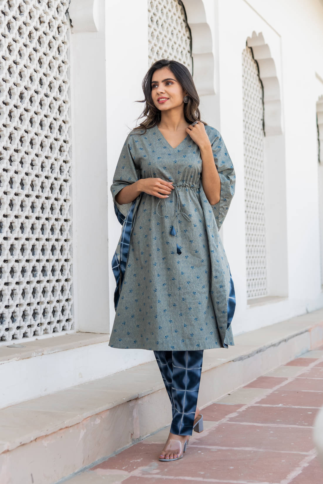 Kohsh Cotton Printed Kurti With Pants Women's Stitched Salwar Suit - Grey ( Pack of 1 ) Kohsh Cotton Printed Kurti With Pants Women's Stitched Salwar Suit - Grey ( Pack of 1 )