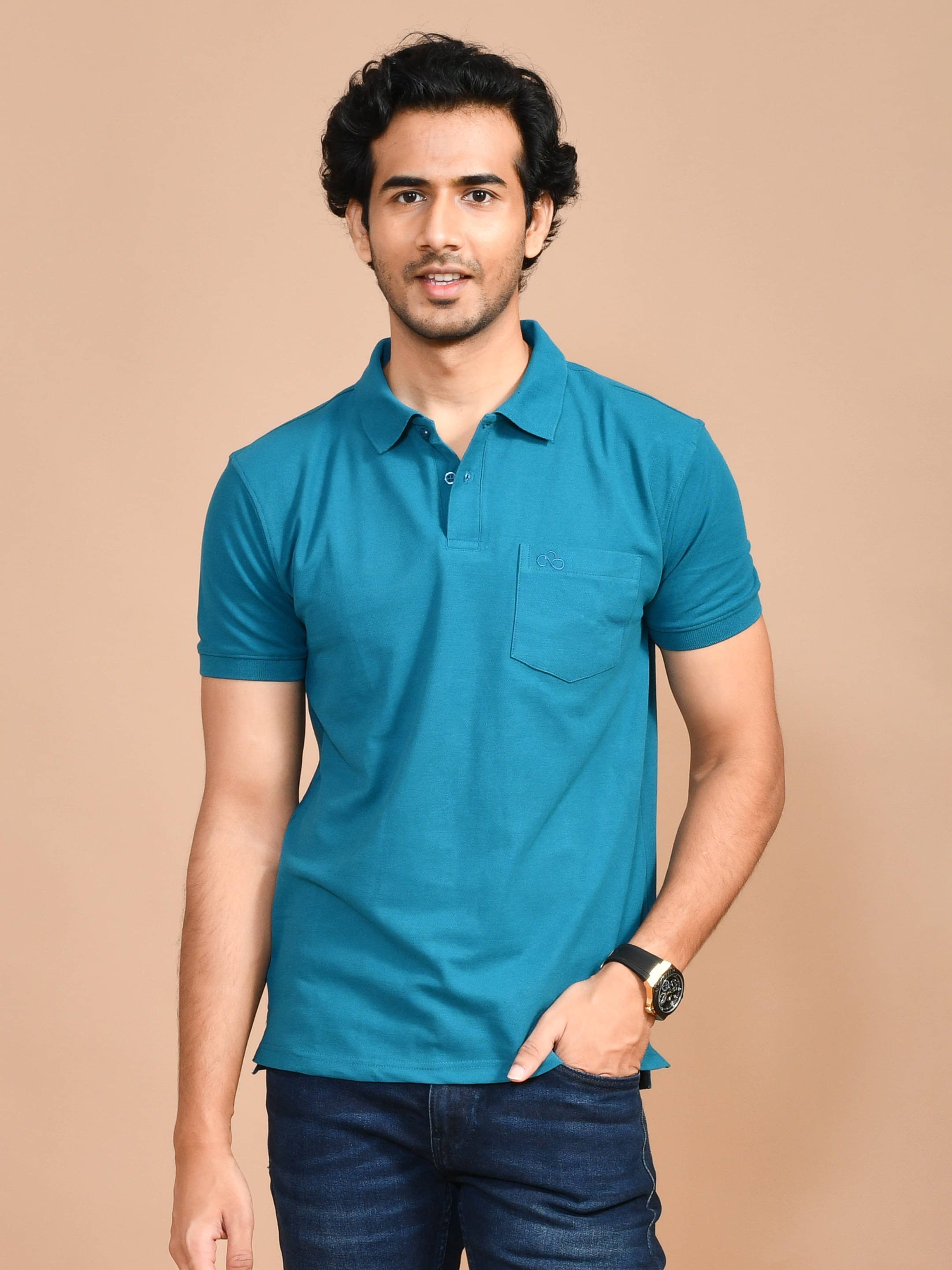 SKYKNIT Pack of 1 Cotton Blend Regular Fit Men's T-Shirt ( Light Blue ) SKYKNIT Pack of 1 Cotton Blend Regular Fit Men's T-Shirt ( Light Blue )